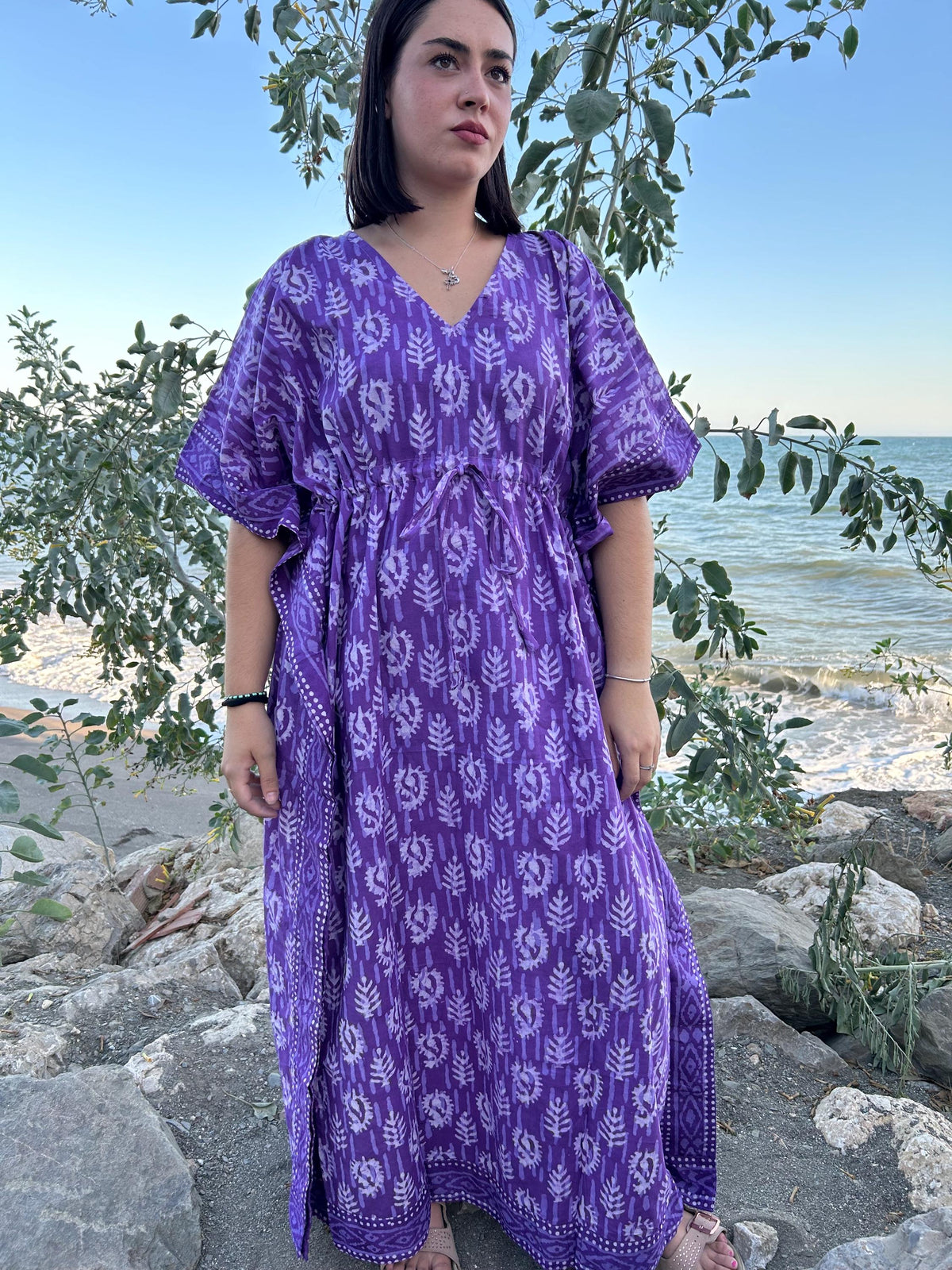 Purple kaftan,Handmade kaftan,Caftan,Resort wear,plus size kaftan,Boho dress,Cotton dress,Maxi dress,Gifts for her,loungewear,Sleepwear,