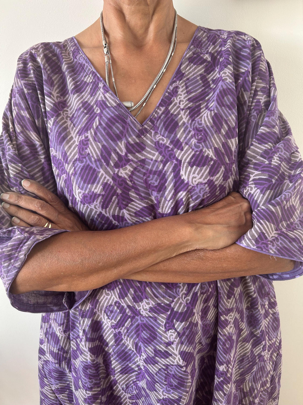 Purple cotton kaftan,caftan, resort wear,loungewear,gifts for her,boho dress,a line dress,block print dress