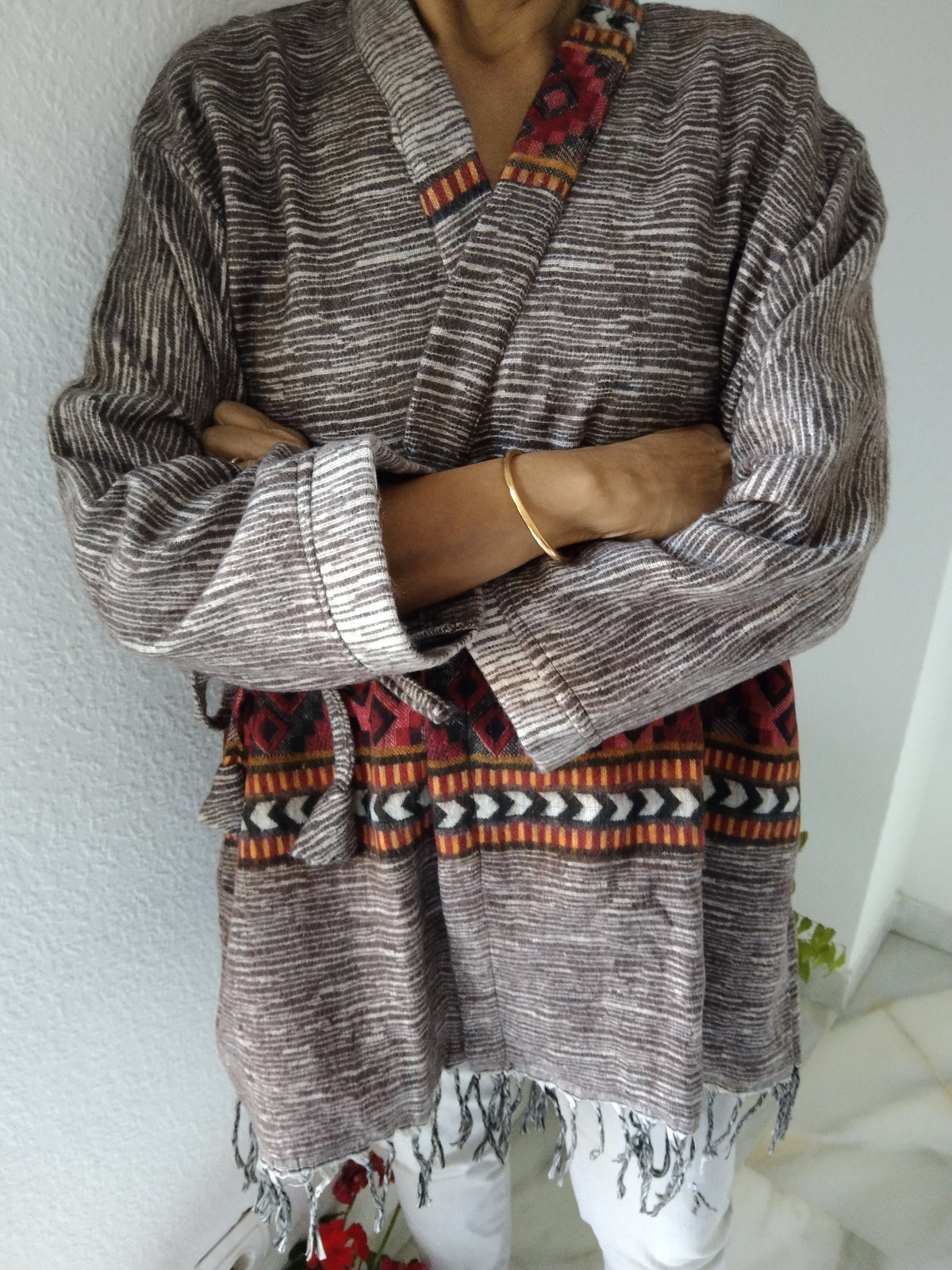Unisex Yak wool wrap top,boho tunic,gifts for her,gifts for him,winter tunic,boho wrap top,gifts for him