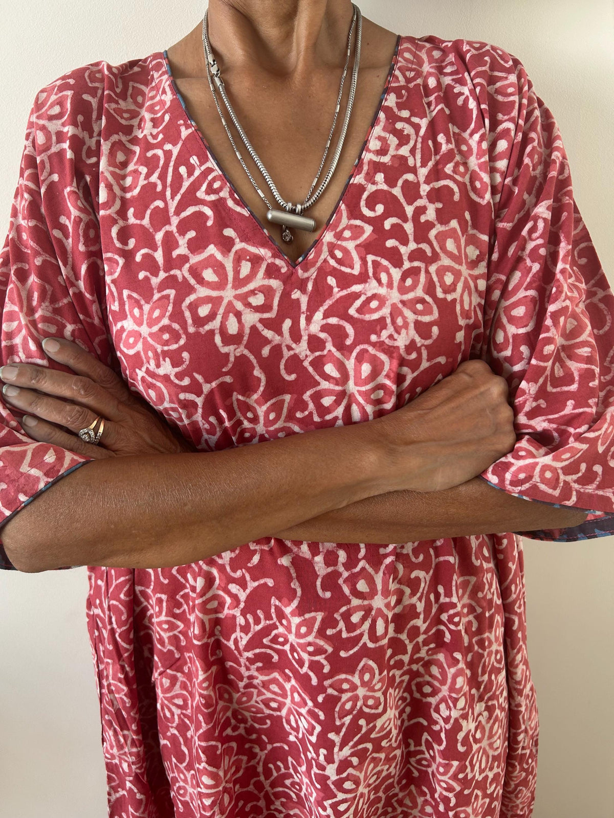 Pink cotton kaftan,caftan, resort wear,loungewear,gifts for her,boho dress,a line dress,block print dress