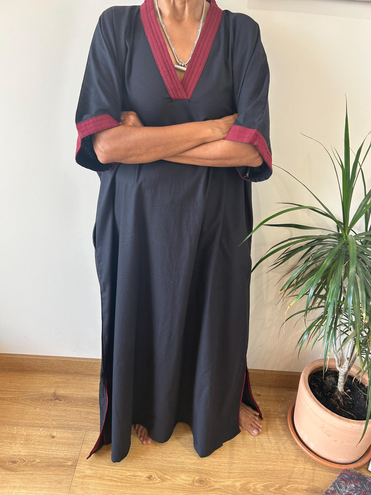 Maroon cotton kaftan,caftan, resort wear,loungewear,gifts for her,boho dress,a line dress,block print dress