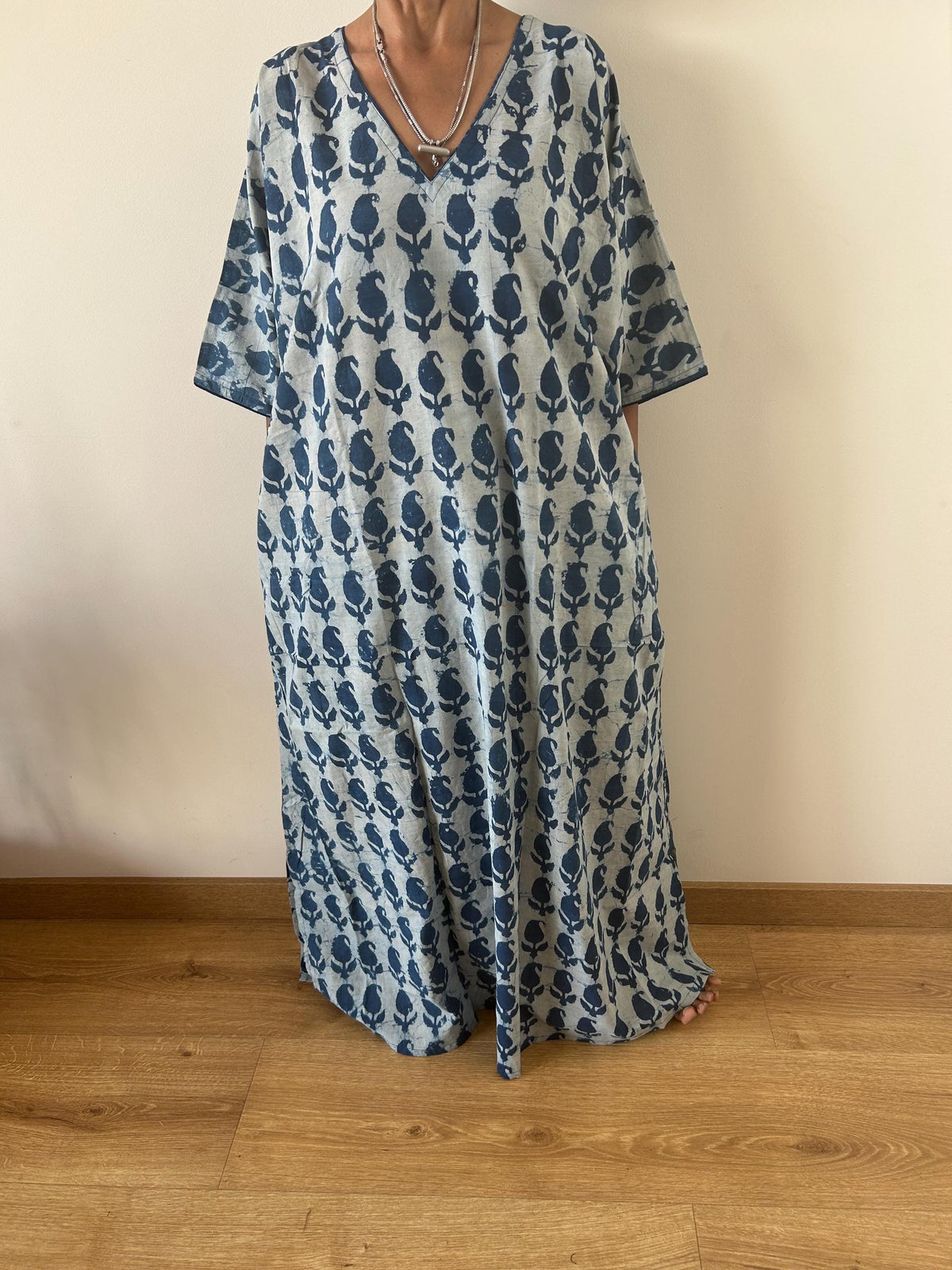 Organic cotton kaftan,caftan, resort wear,loungewear,gifts for her,boho dress,a line dress,block print dress