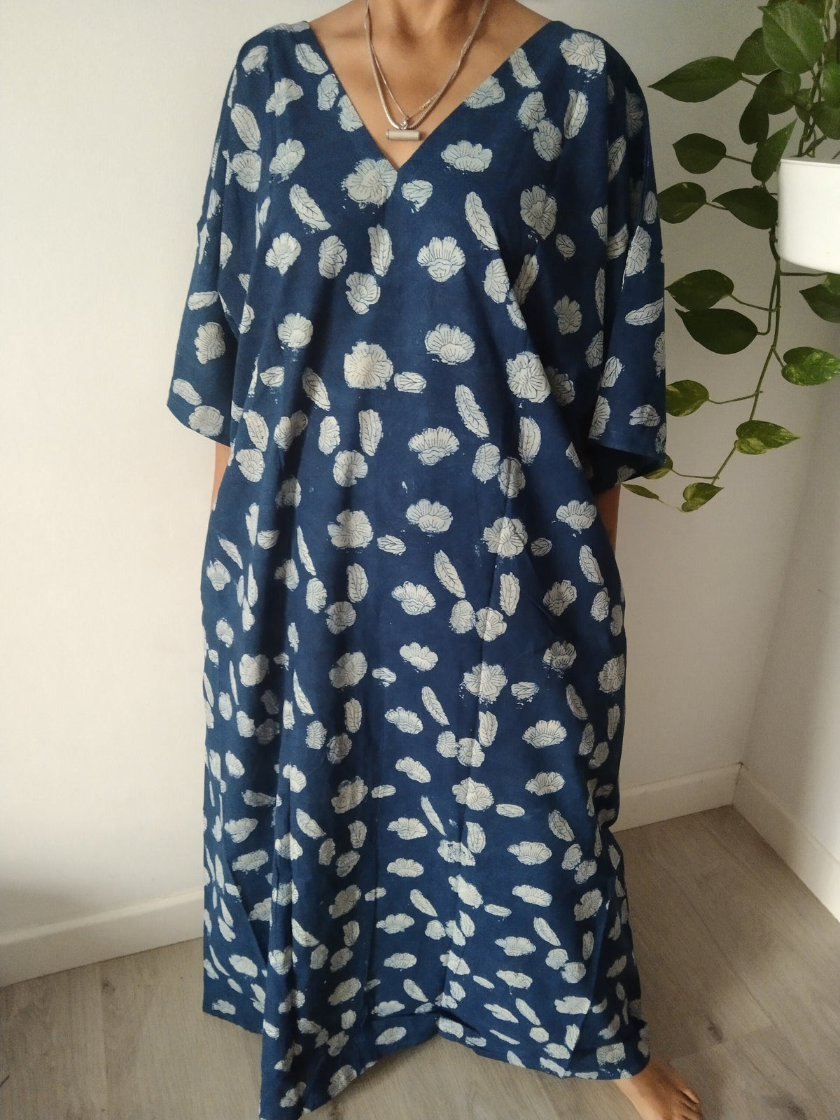Indigo caftan,kaftan,organic kaftan,indigo kaftan,boho dress,plus size dress,Mother's day gift,gifts for her,