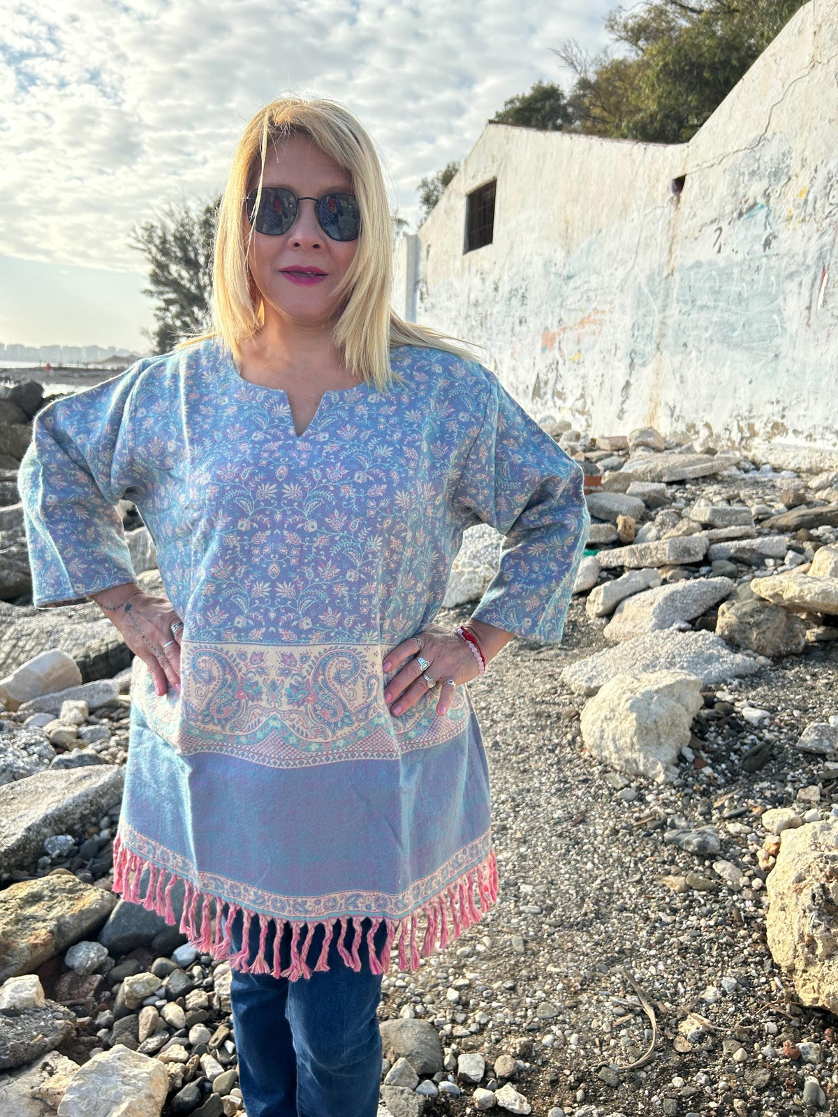 Yak wool,Winter tunic,wool kurti,gifts for her, Christmas gift,boho wool tunic,mom postpartum gift,