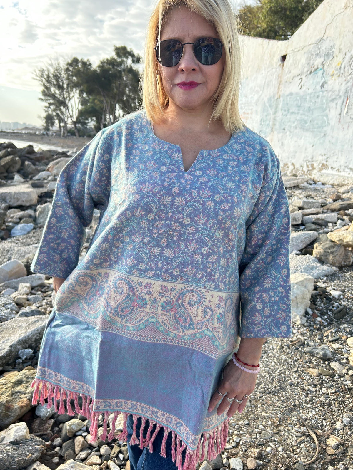Yak wool,Winter tunic,wool kurti,gifts for her, Christmas gift,boho wool tunic,mom postpartum gift,