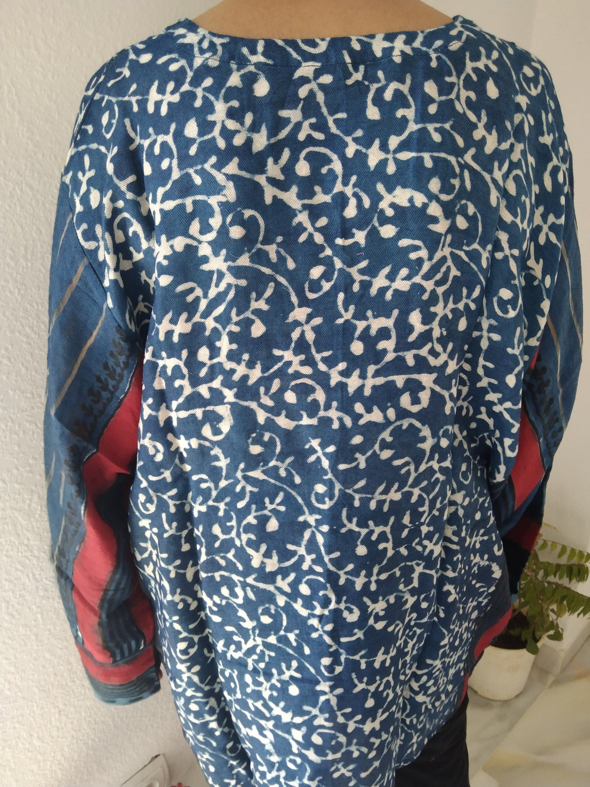 Indigo light wool tunic,gifts for her,boho wool top,wool tunic