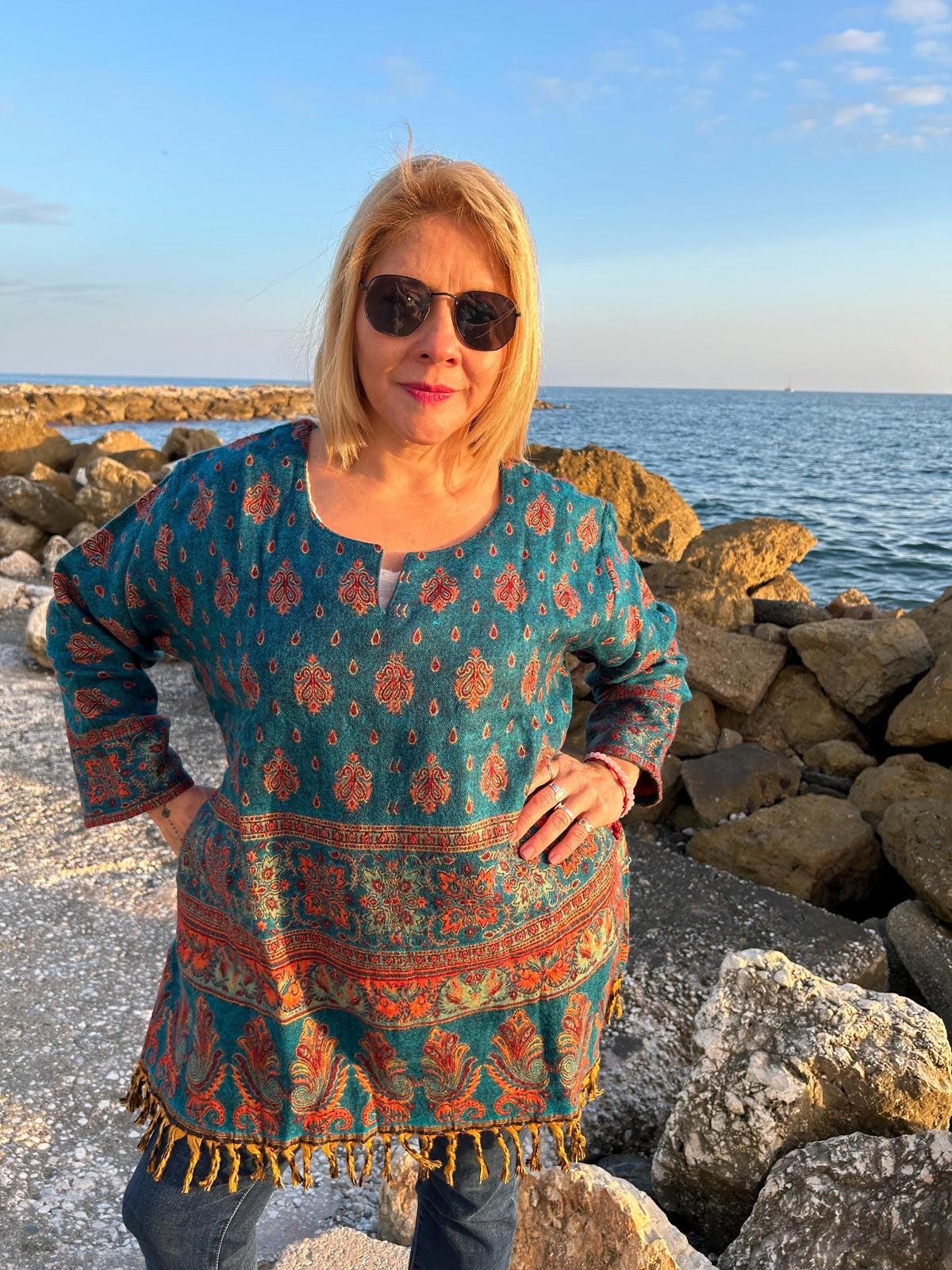 Wool tunic,winter kurti,wool kurti,Christmas gift,gifts for her,resort wear,mom postpartum gift, winter maternity tunic,boho wool tunic,
