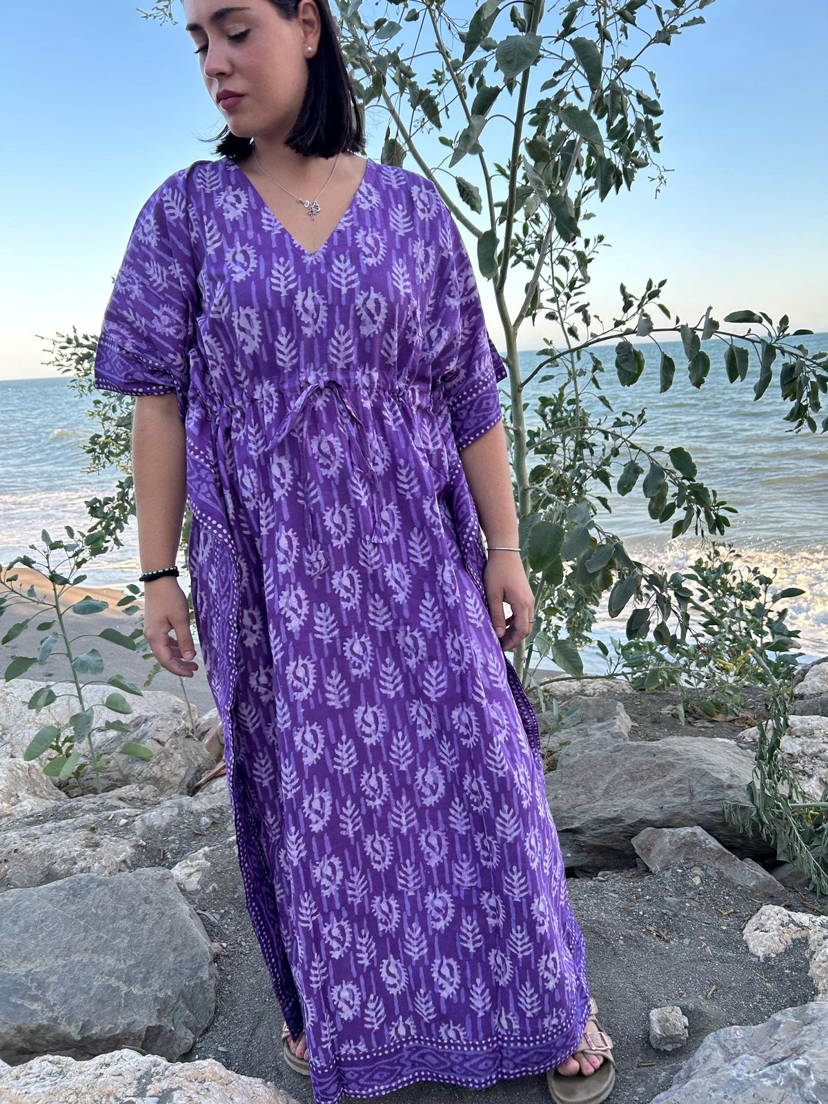 Purple kaftan,Handmade kaftan,Caftan,Resort wear,plus size kaftan,Boho dress,Cotton dress,Maxi dress,Gifts for her,loungewear,Sleepwear,