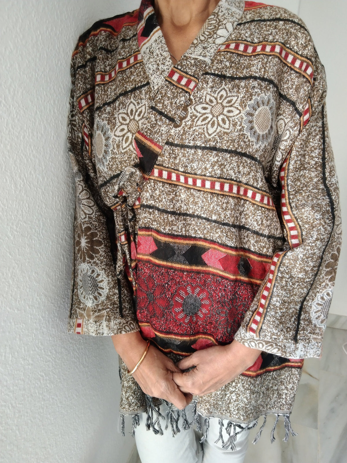 Unisex Wool wrap jacket, loungewear, resort wear,winter jacket ,wool wrap top,boho tunic,wool tunic,