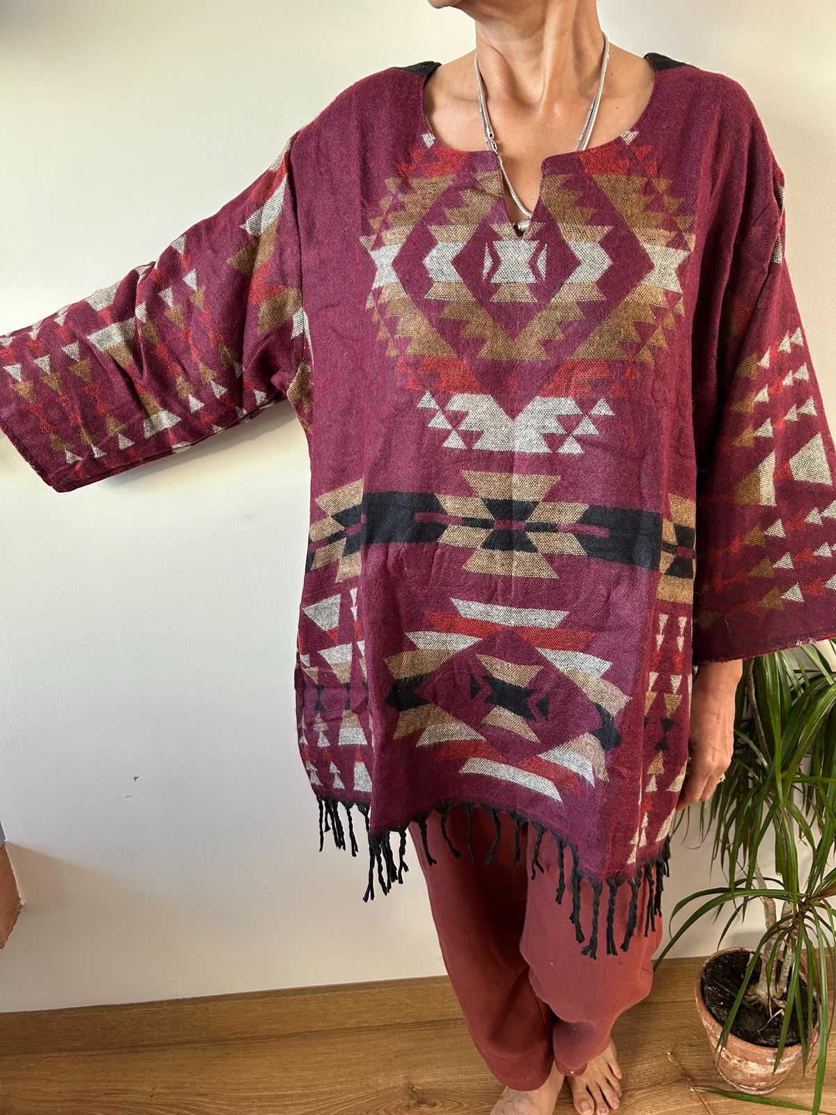 Yak wool,Winter tunic,wool kurti,gifts for her, Christmas gift,boho wool tunic,mom postpartum gift,