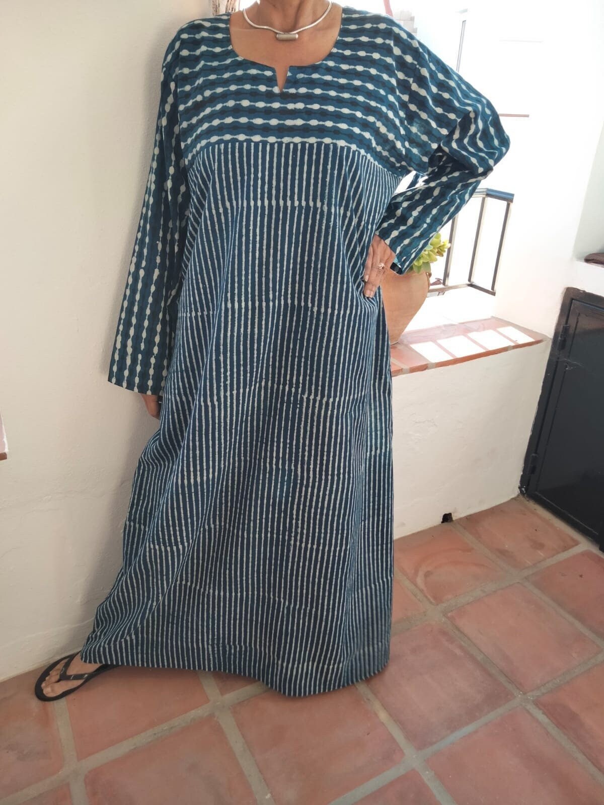 Indigo cotton kaftan,organic Cotton kaftan,caftan,cotton dress,boho dress,gifts for her,boho dress,a line kaftan,resort wear,loungewear