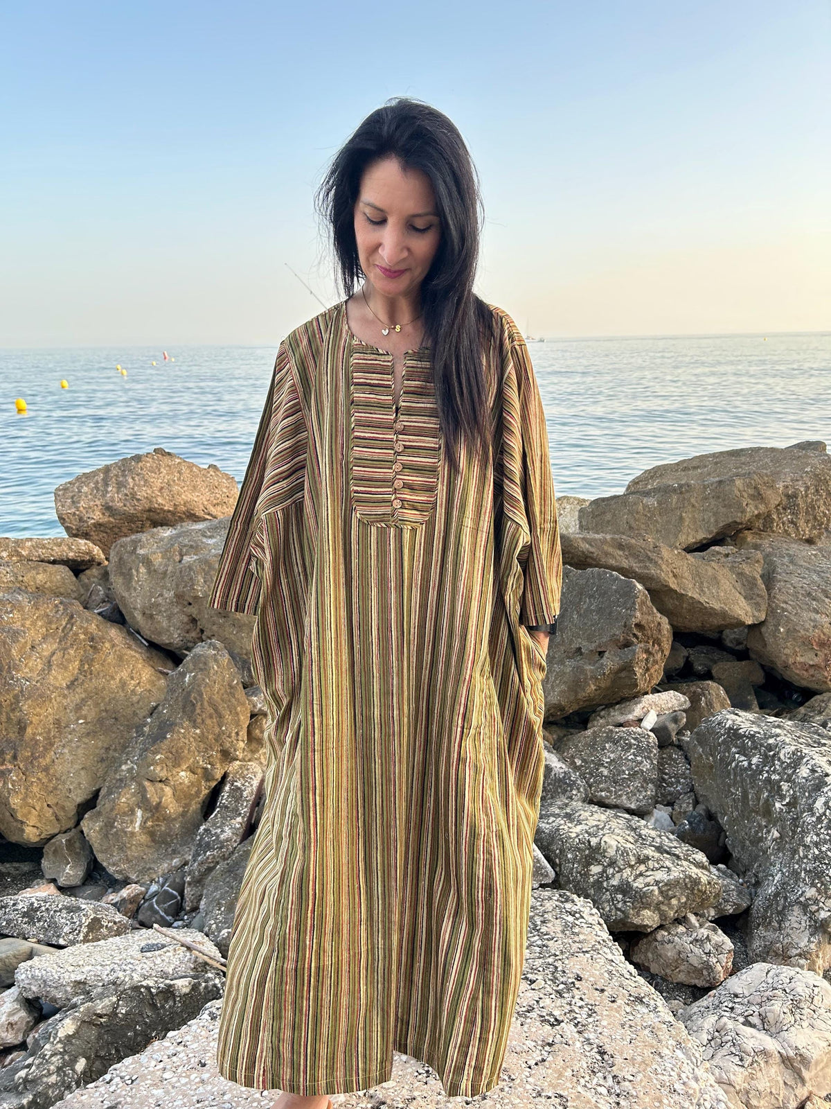 Organic cotton kaftan,caftan, resort wear,loungewear,gifts for her,boho dress,a line dress,block print dress