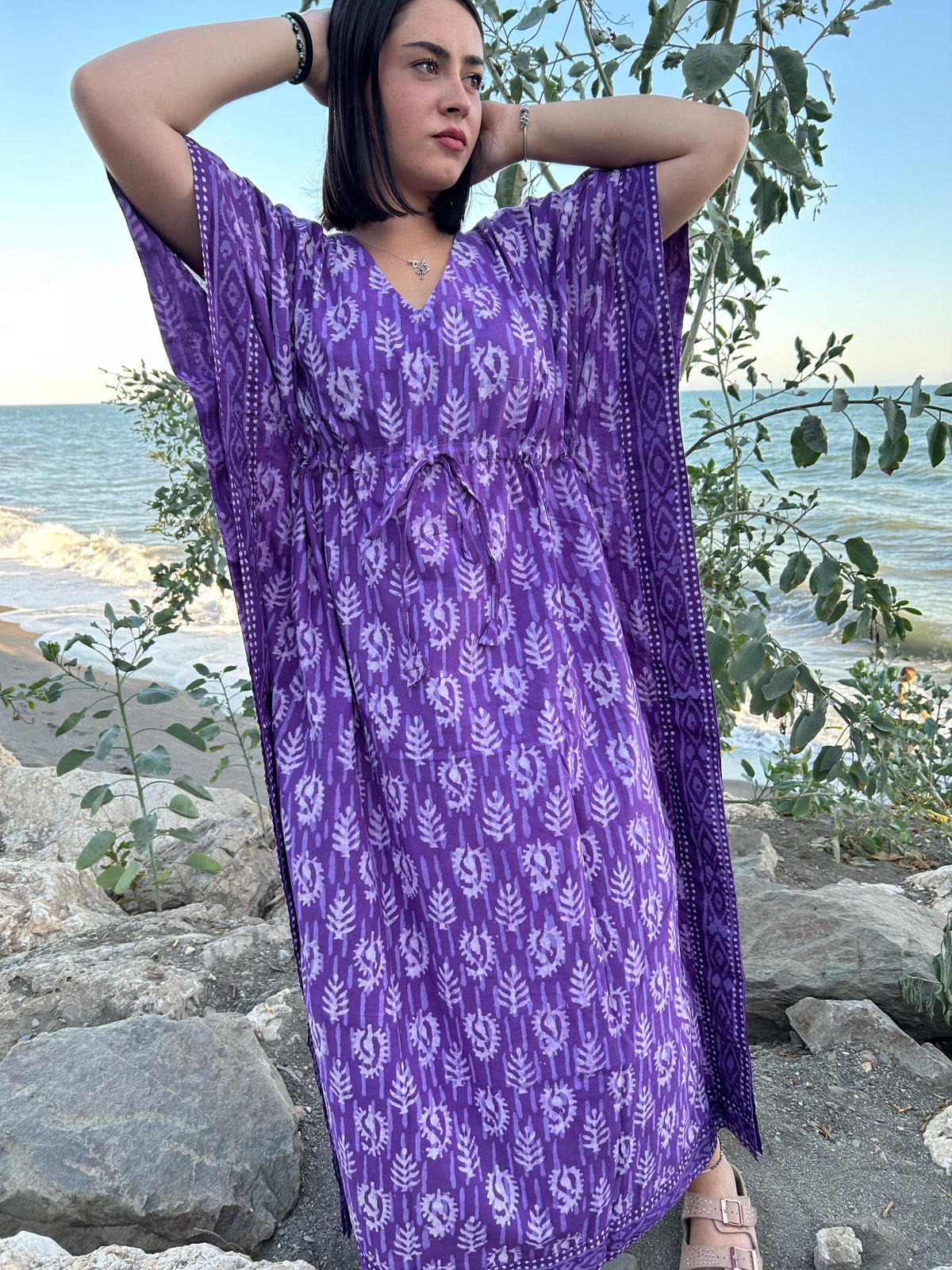Purple kaftan,Handmade kaftan,Caftan,Resort wear,plus size kaftan,Boho dress,Cotton dress,Maxi dress,Gifts for her,loungewear,Sleepwear,