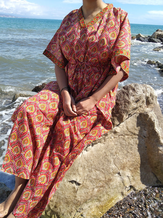Cotton kaftan,caftan,resort wear,loungewear,plus size dress,cotton dress,boho dress