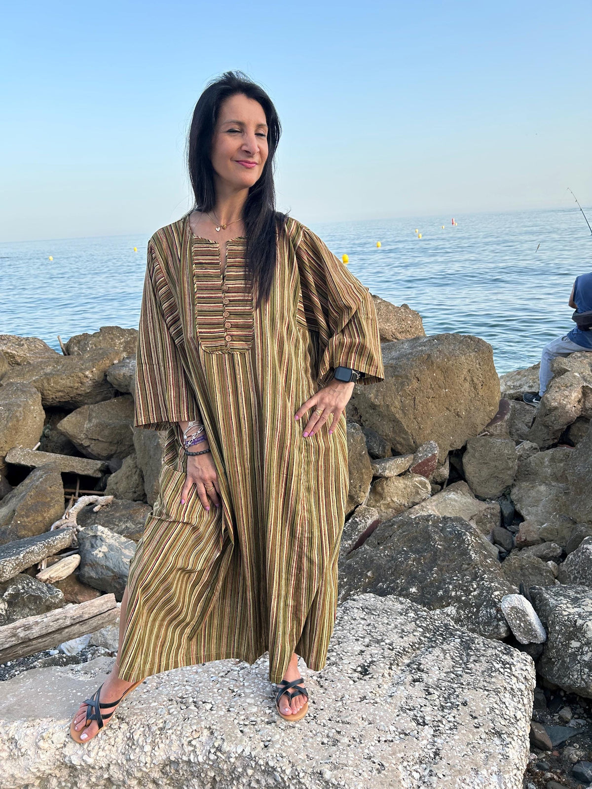 Organic cotton kaftan,caftan, resort wear,loungewear,gifts for her,boho dress,a line dress,block print dress