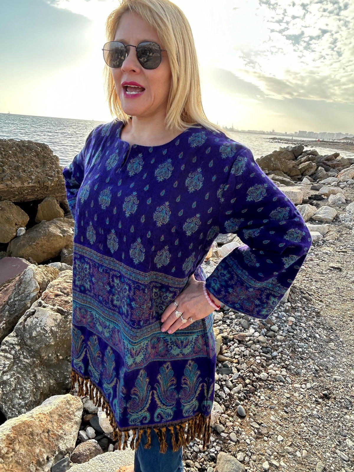 Yak wool tunic,resort wear,loungewear,winter tunic,wool kurti,gifts for her, Christmas gift,mom postpartum gift,mother's day gift,boho wool