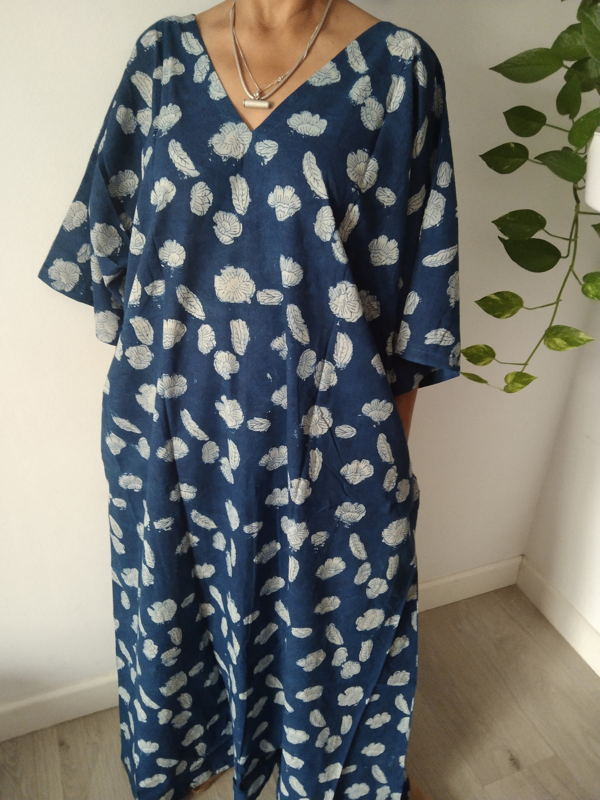 Indigo caftan,kaftan,organic kaftan,indigo kaftan,boho dress,plus size dress,Mother's day gift,gifts for her,