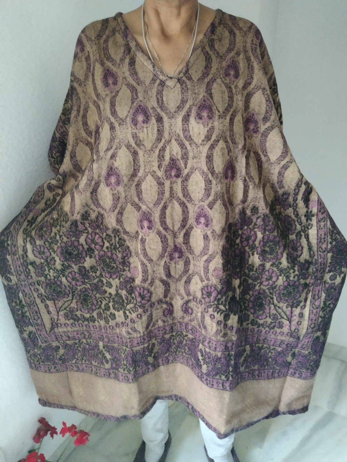 Unisex wool kaftan,unisex wool tunic,gifts for her, loungewear, resort wear,boho wool dress,