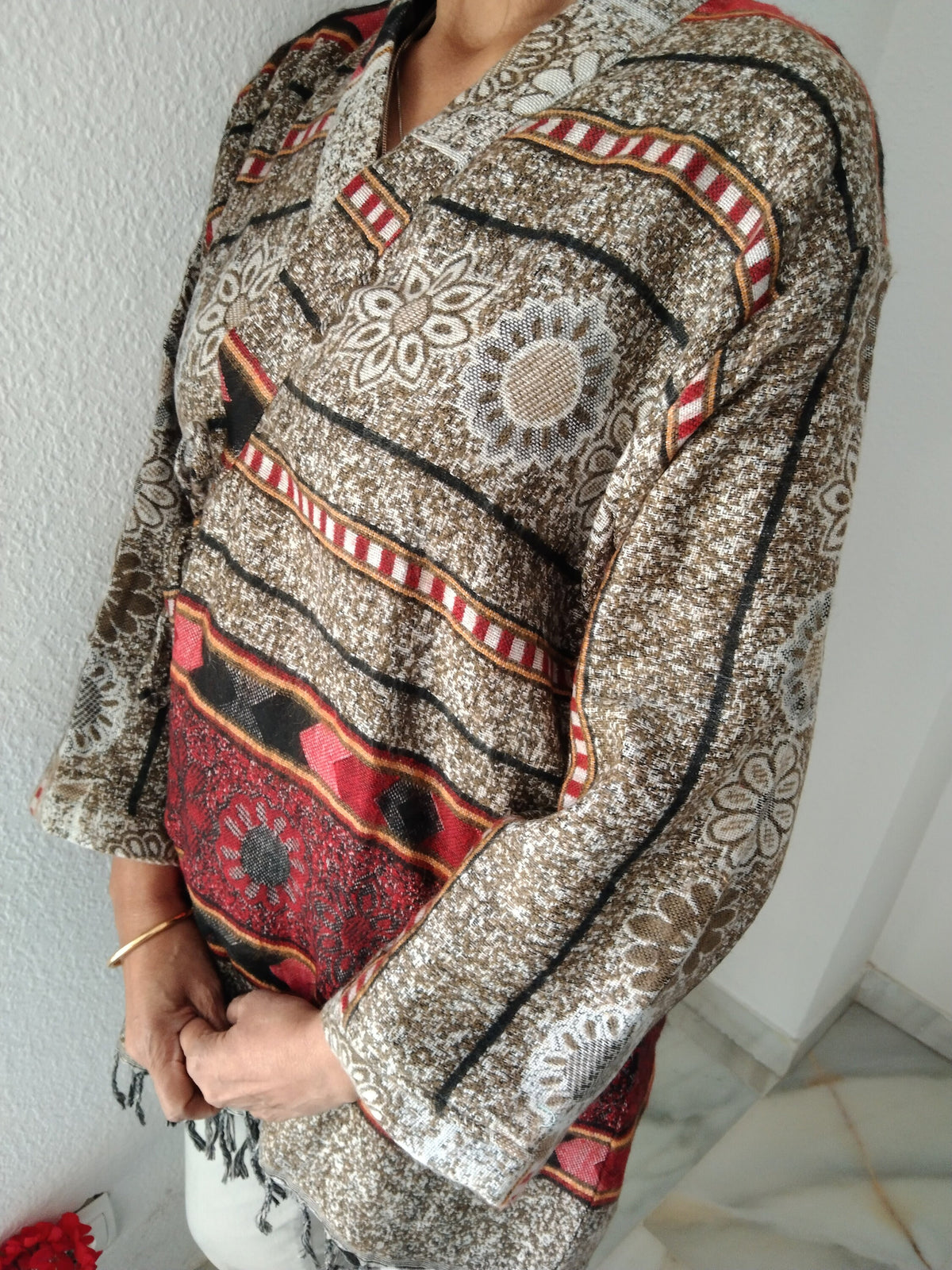 Unisex Wool wrap jacket, loungewear, resort wear,winter jacket ,wool wrap top,boho tunic,wool tunic,