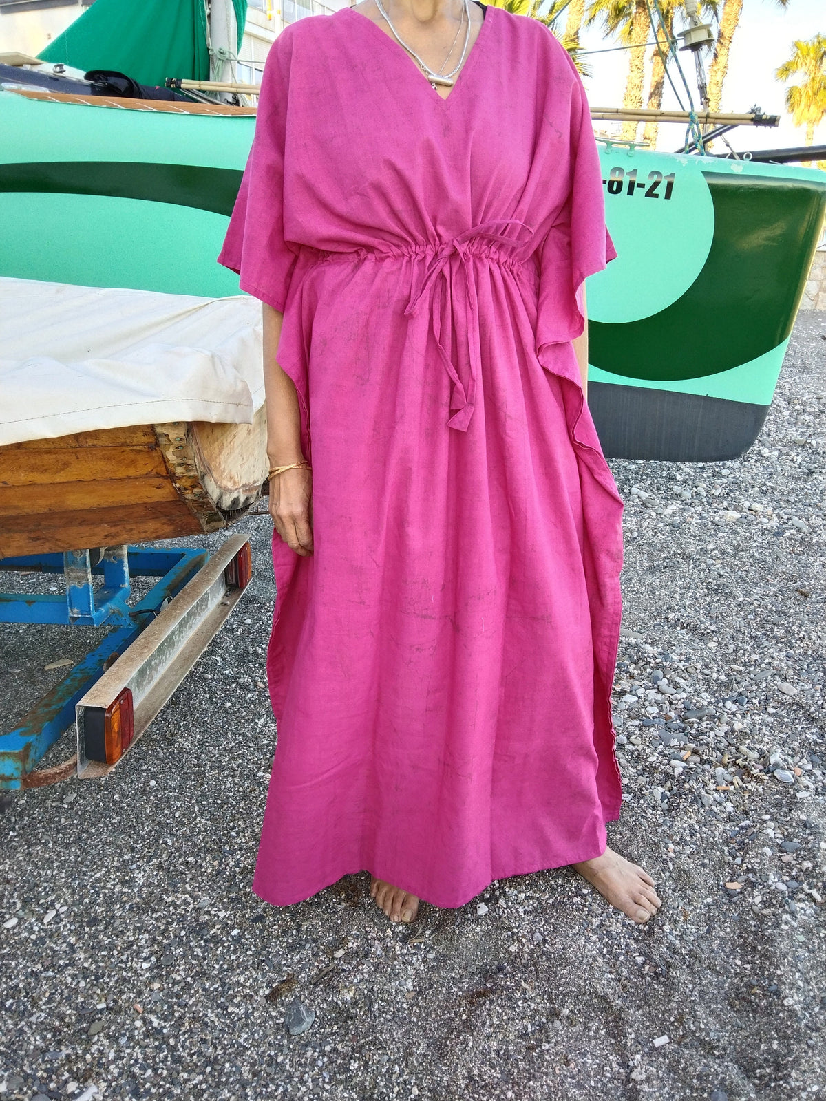 Fuscia dress,Plus size cotton kaftan,caftan,gifts for her, resort wear, loungewear,boho dress,pink kaftan