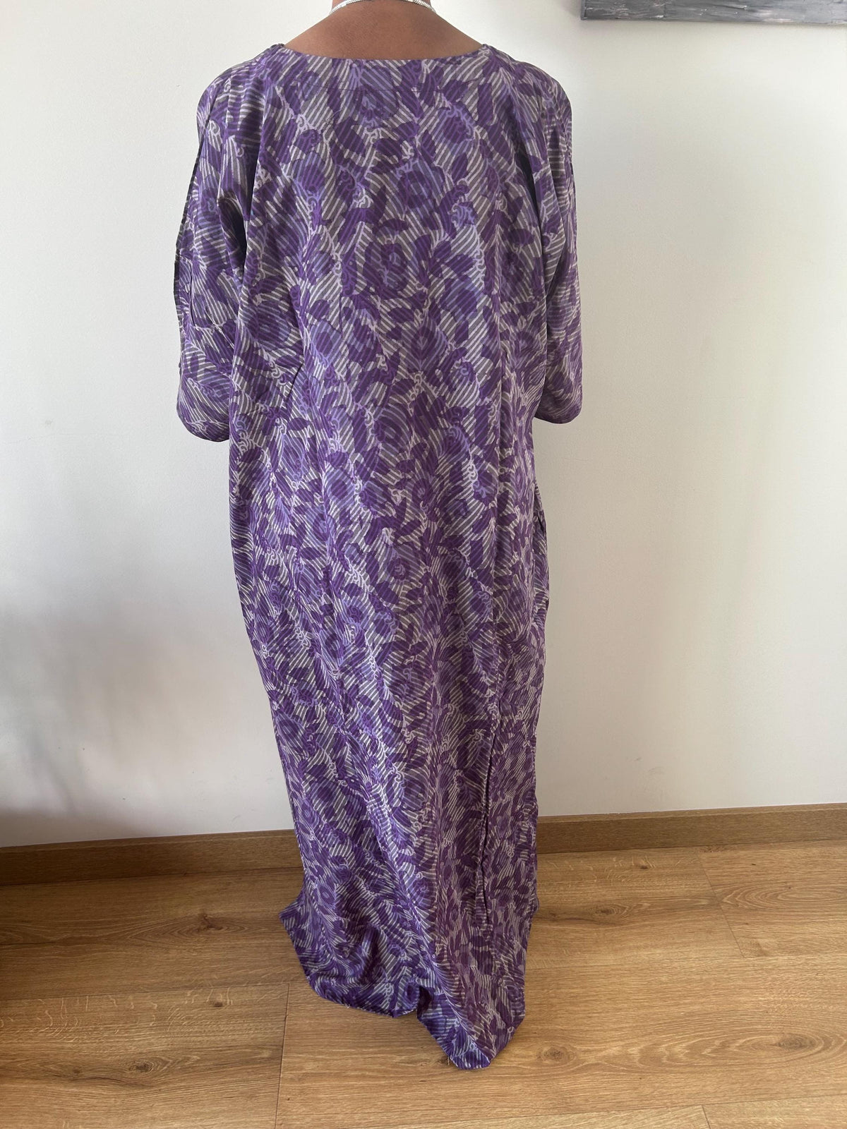Purple cotton kaftan,caftan, resort wear,loungewear,gifts for her,boho dress,a line dress,block print dress