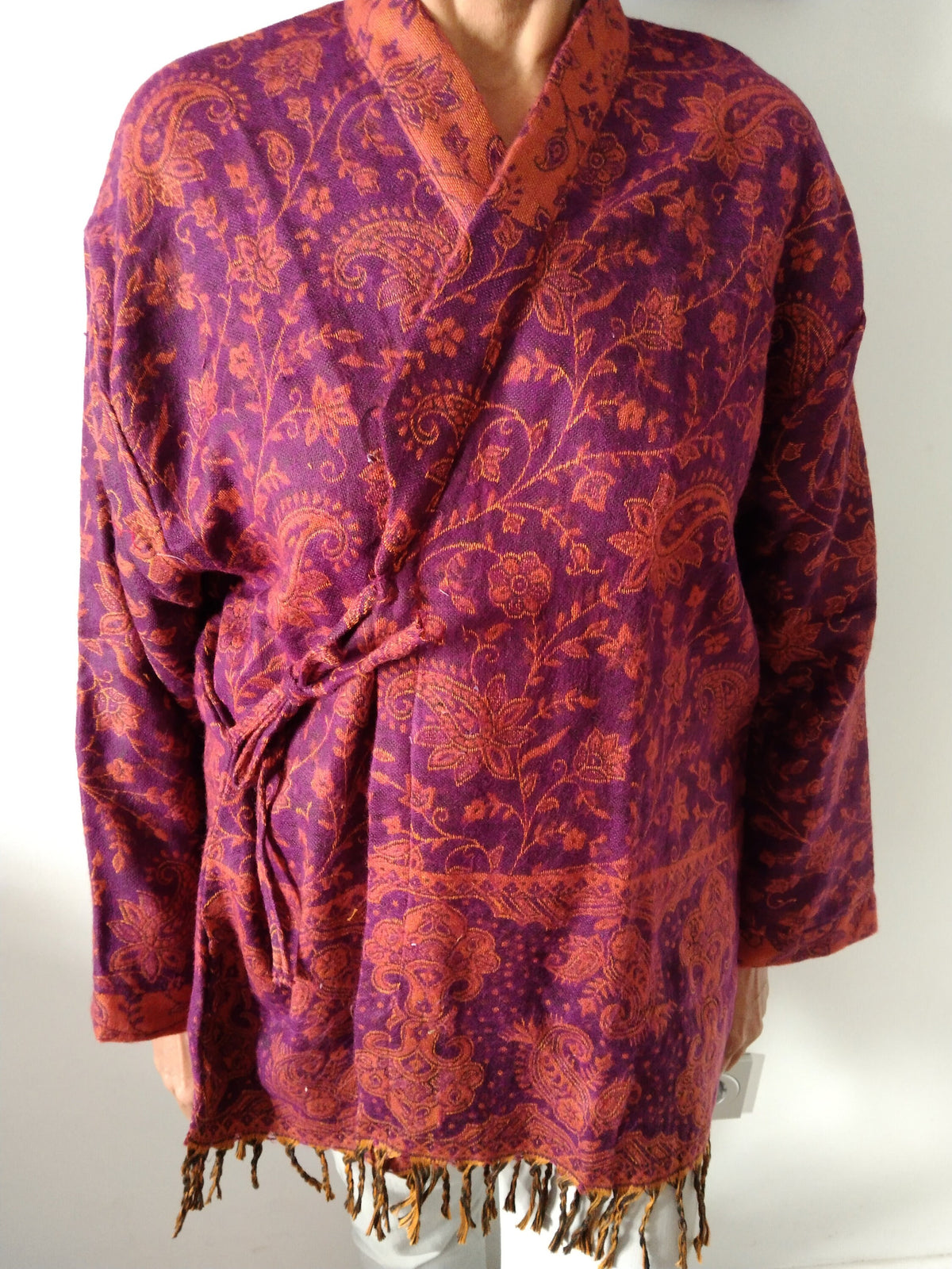 Wool blend tunic,wool cover up,wool jacket,gifts for her,boho robe,gifts for her