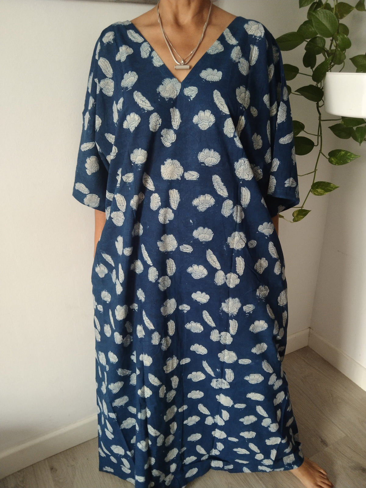 Indigo caftan,kaftan,organic kaftan,indigo kaftan,boho dress,plus size dress,Mother's day gift,gifts for her,
