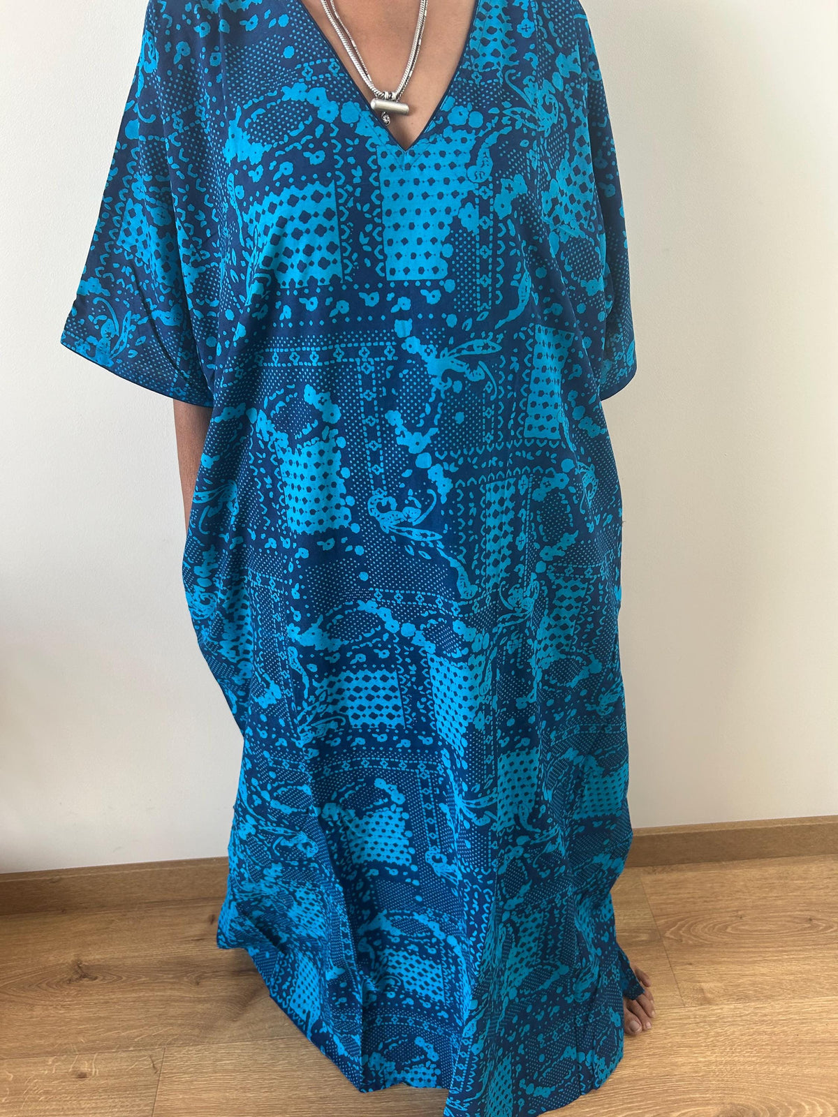 Blue cotton kaftan,caftan, resort wear,loungewear,gifts for her,boho dress,a line dress,block print dress