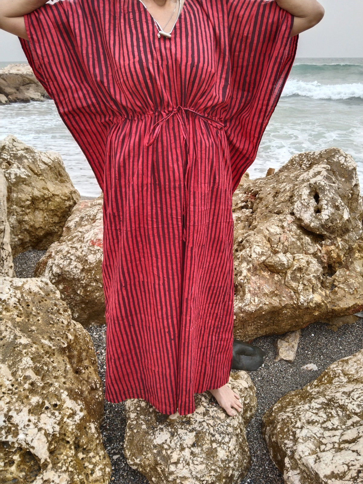 Stripe Cotton kaftan,blockprint kaftan,gifts for her,summer dress,loungewear,resort wear,mother's day gift,mom postpartum gift