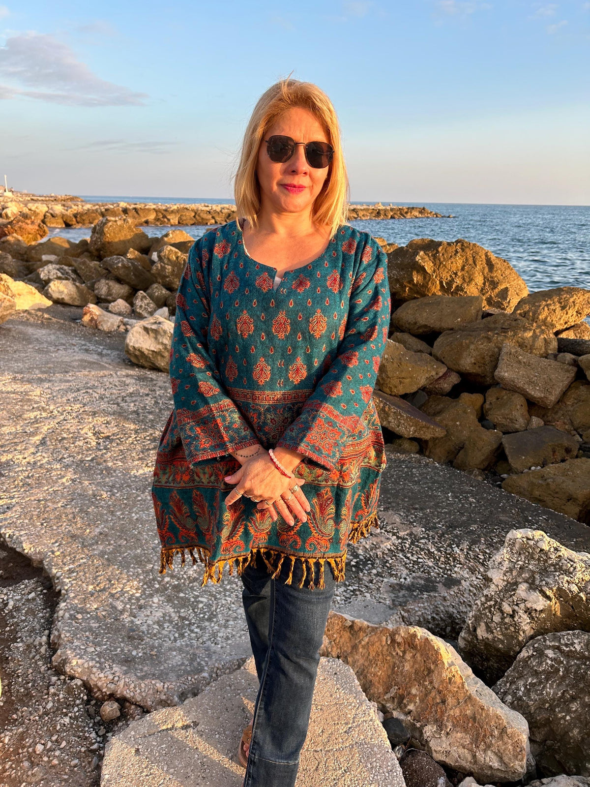 Wool tunic,winter kurti,wool kurti,Christmas gift,gifts for her,resort wear,mom postpartum gift, winter maternity tunic,boho wool tunic,