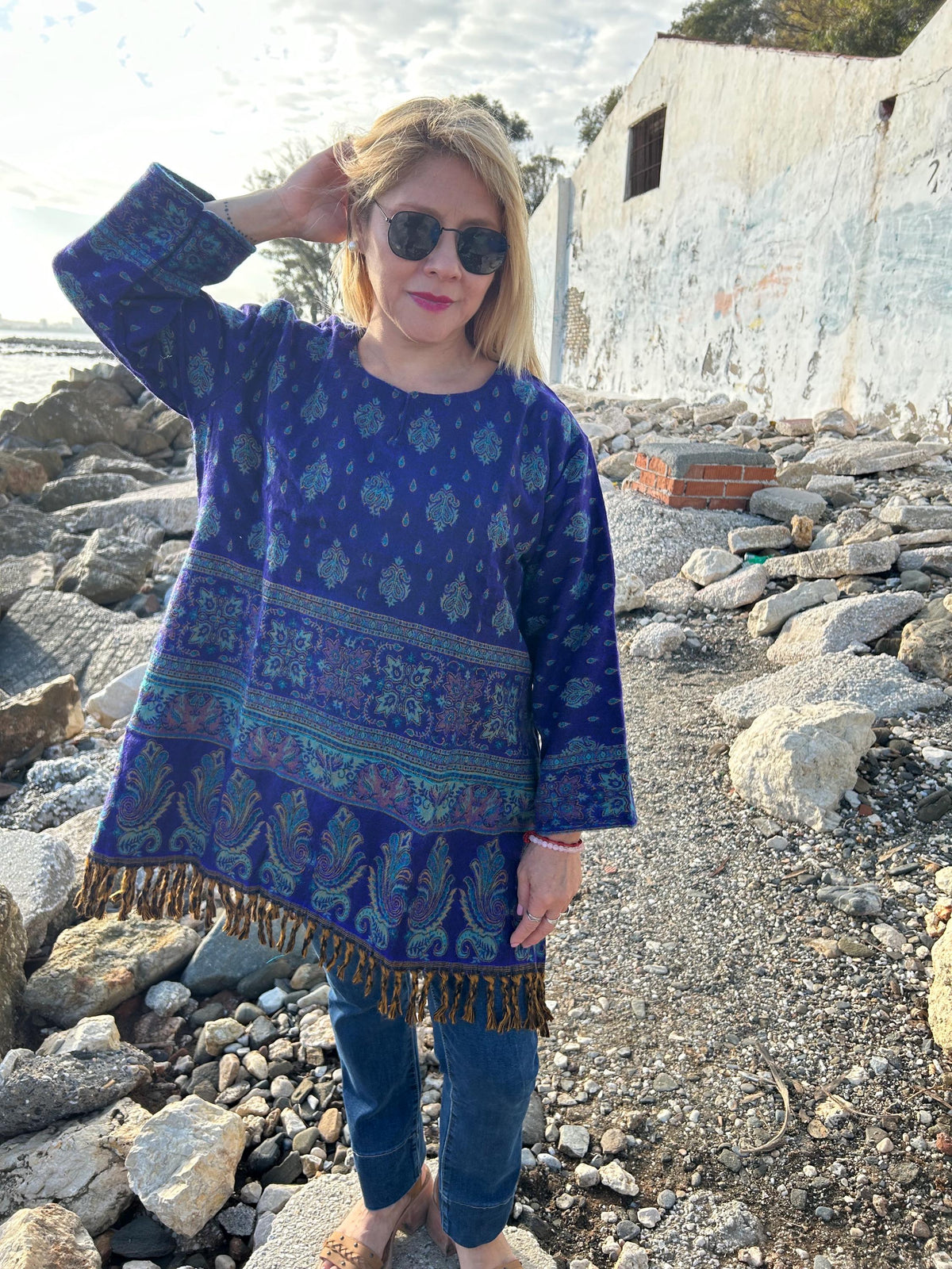 Yak wool tunic,resort wear,loungewear,winter tunic,wool kurti,gifts for her, Christmas gift,mom postpartum gift,mother's day gift,boho wool