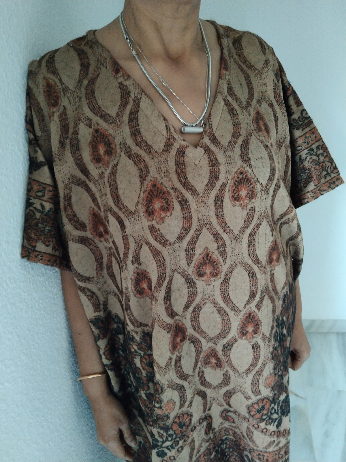 Unisex Wool Kaftan: Boho Resort Loungewear Tunic