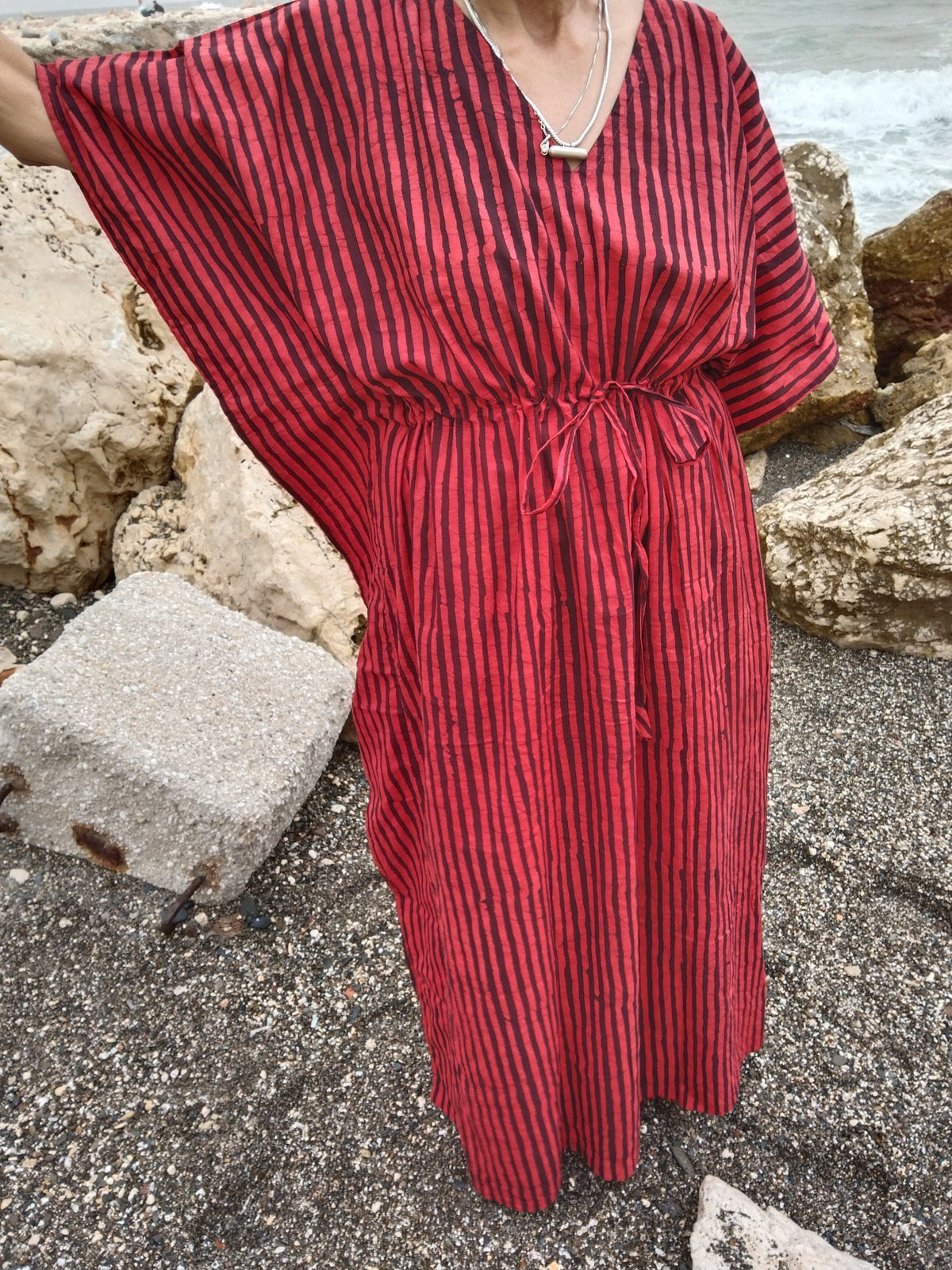 Stripe Cotton kaftan,blockprint kaftan,gifts for her,summer dress,loungewear,resort wear,mother's day gift,mom postpartum gift