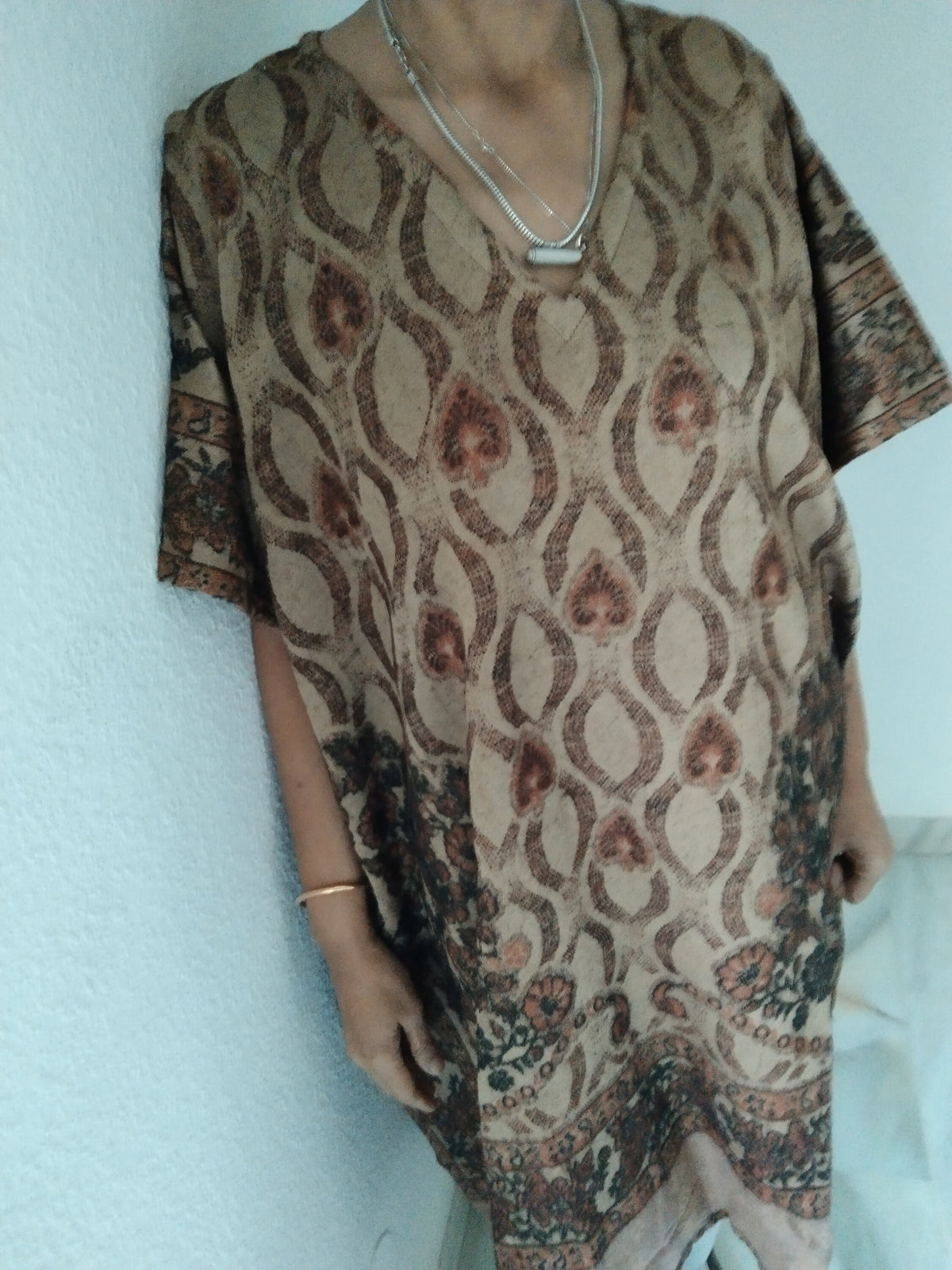 Unisex Wool Kaftan: Boho Resort Loungewear Tunic