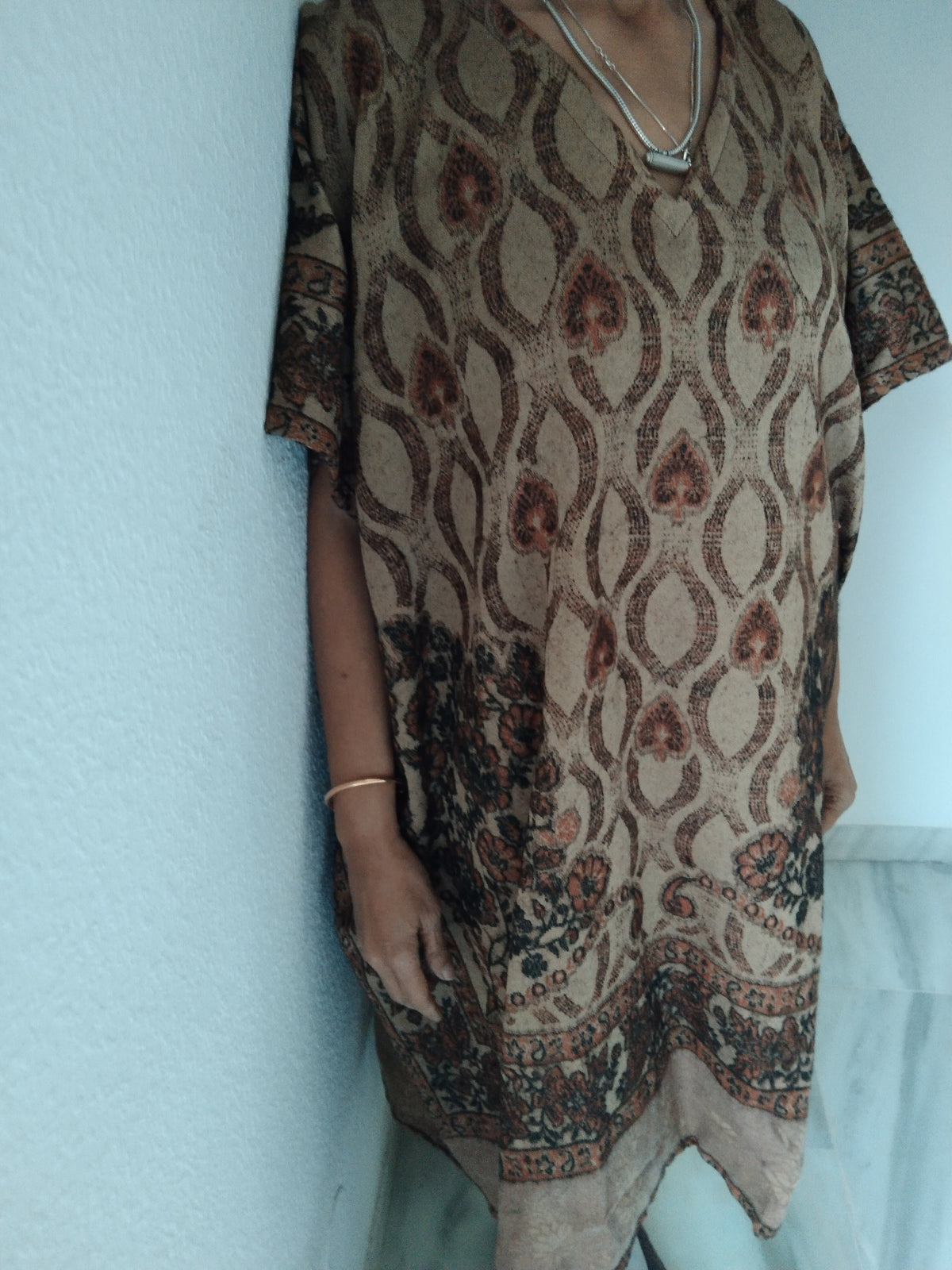 Unisex Wool Kaftan: Boho Resort Loungewear Tunic
