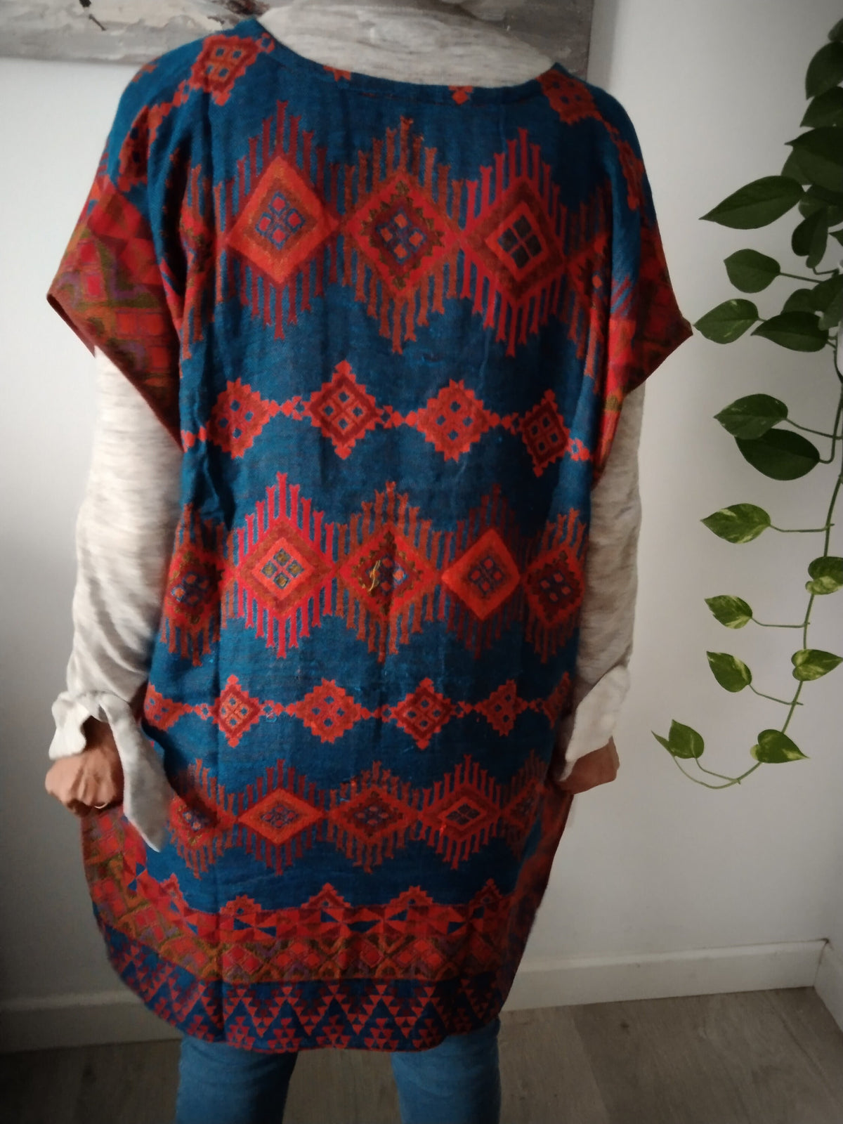 Wool blend tunic,winter top,boho winter top,tunic