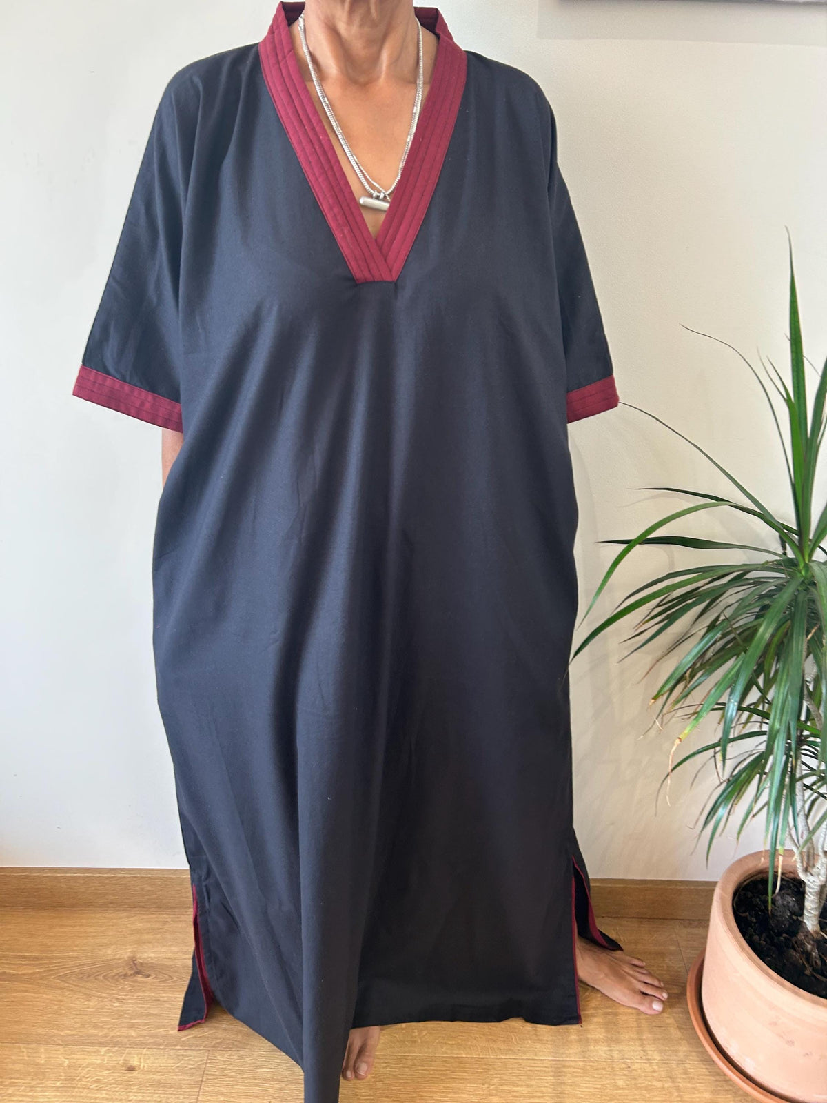 Maroon cotton kaftan,caftan, resort wear,loungewear,gifts for her,boho dress,a line dress,block print dress