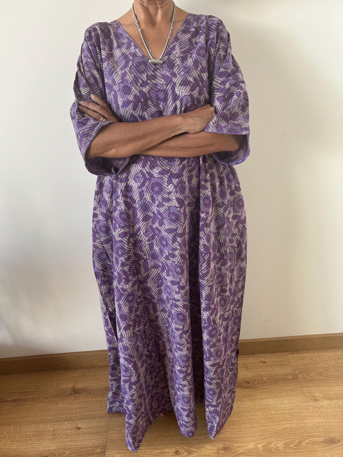 Purple cotton kaftan,caftan, resort wear,loungewear,gifts for her,boho dress,a line dress,block print dress