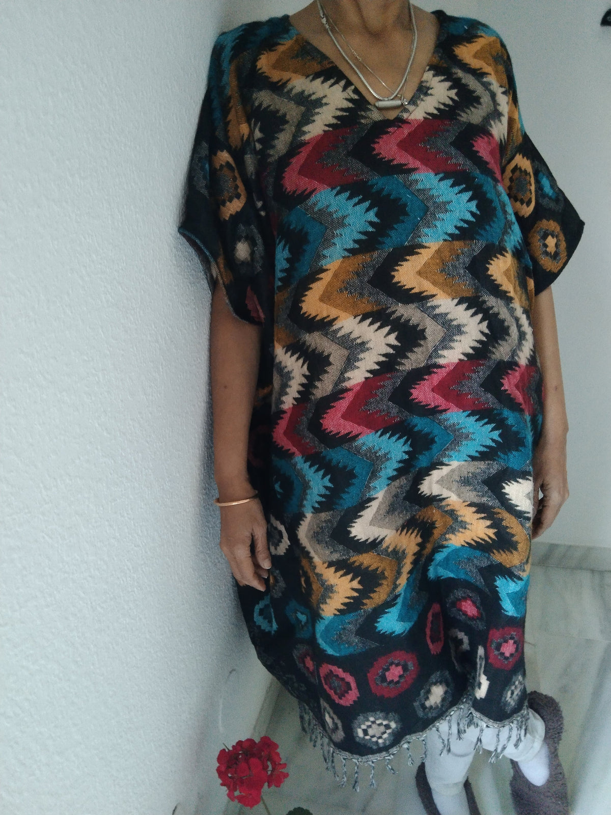 Unisex Yak Wool Tunic: Boho Resort Wear Kaftan