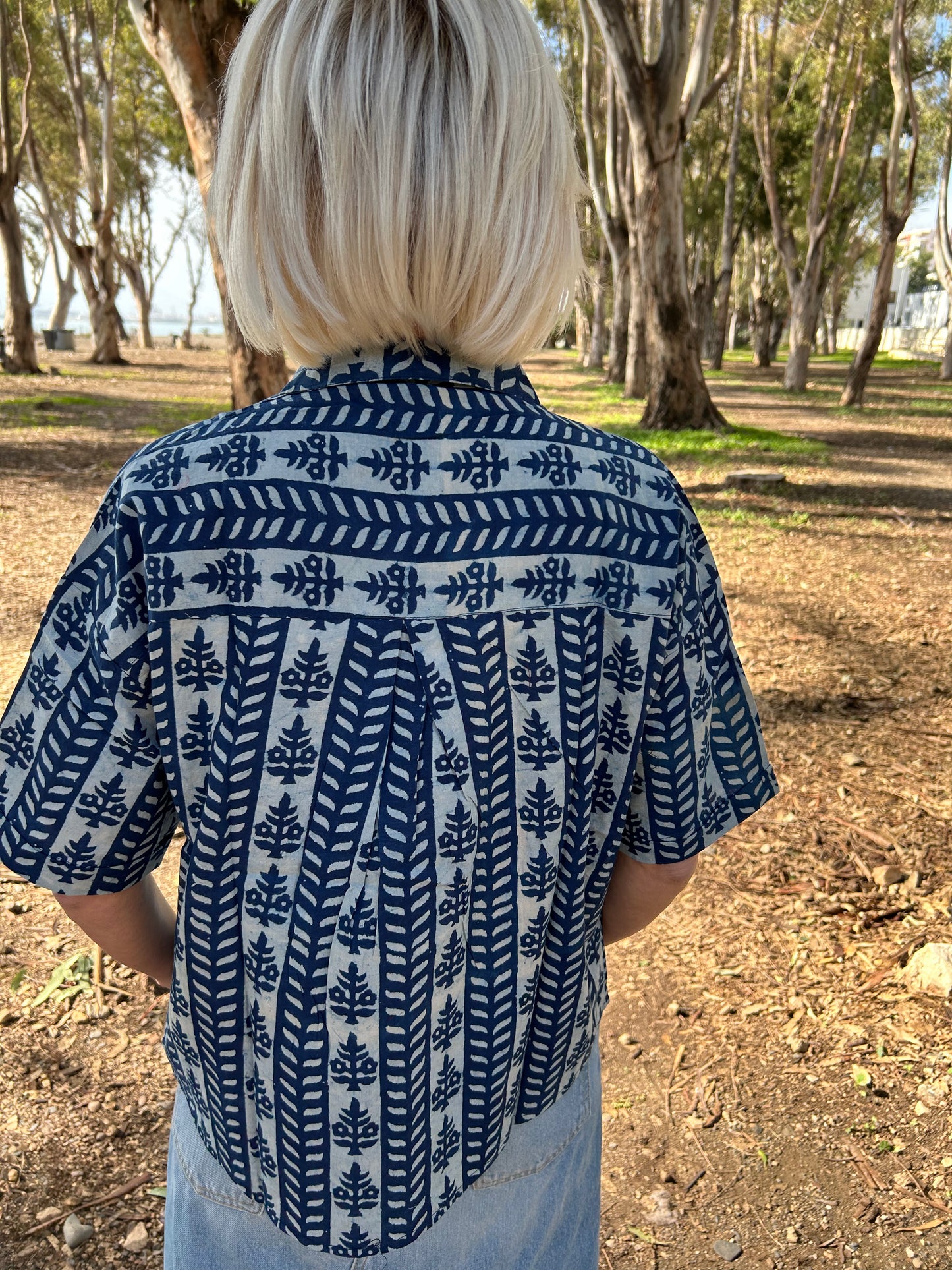 Indigo Organic Cotton crop Shirt