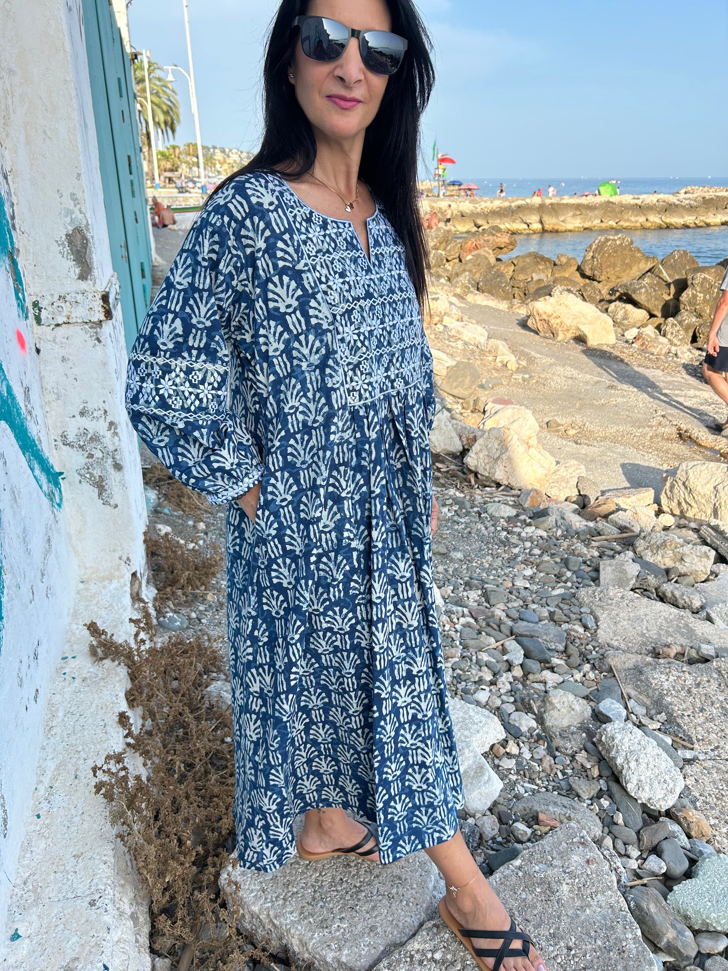 Organic embroidered dress