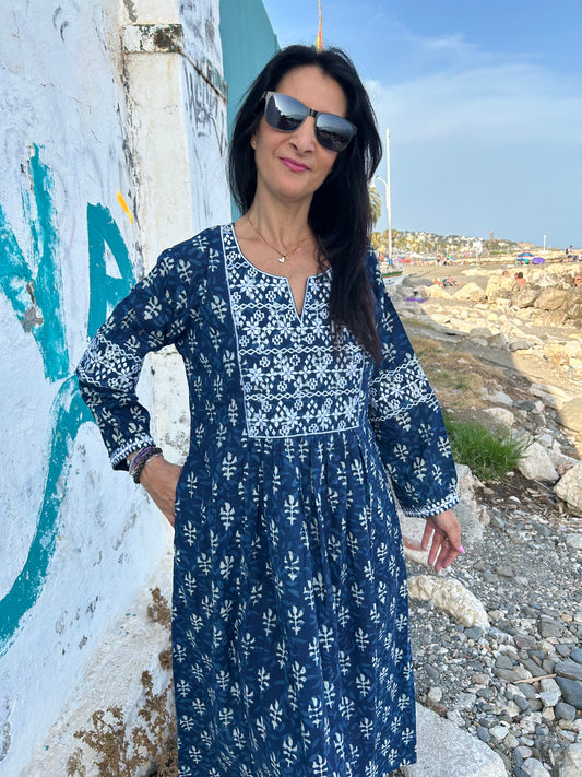 Organic embroidered dress