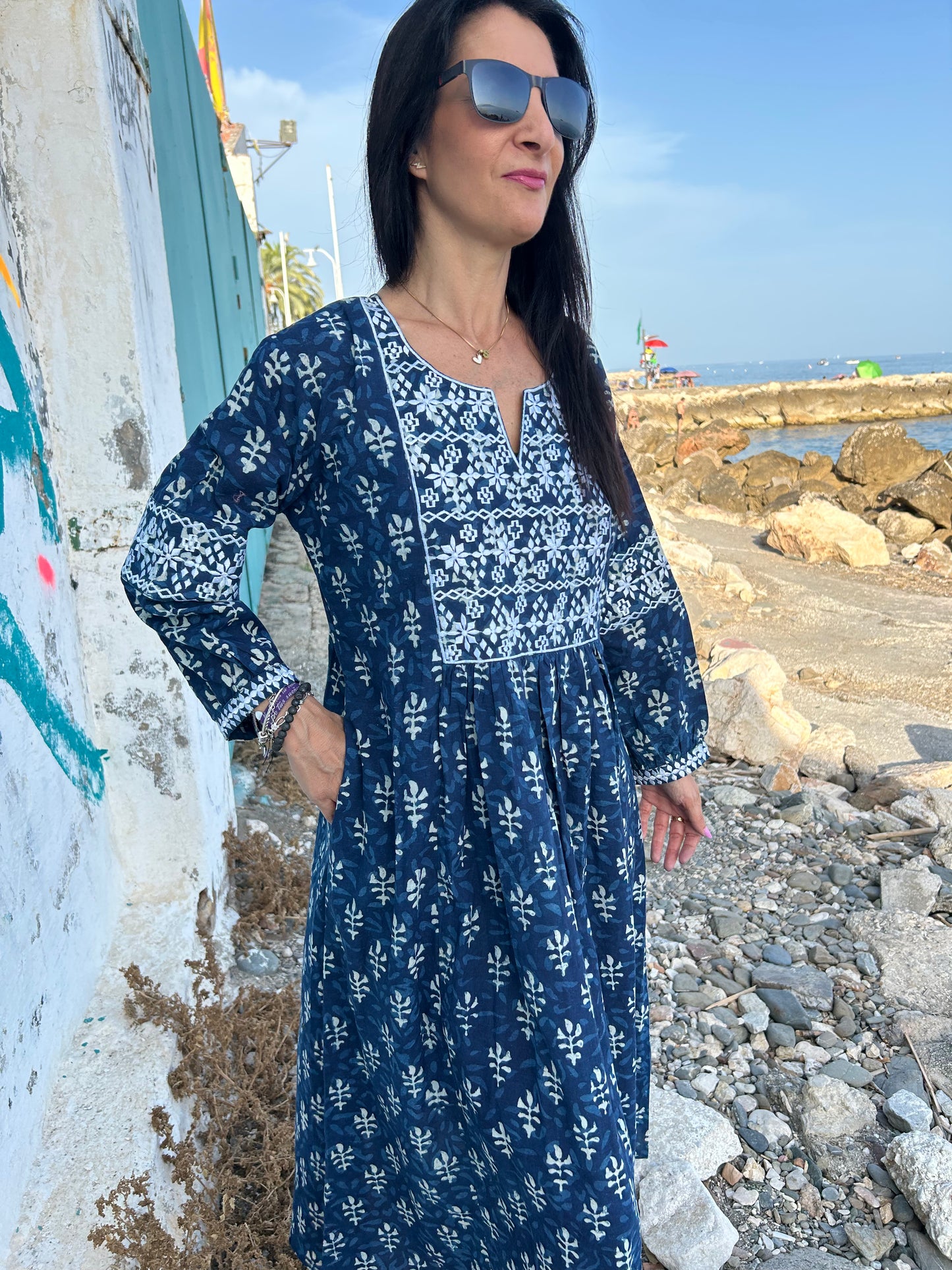 Organic embroidered dress