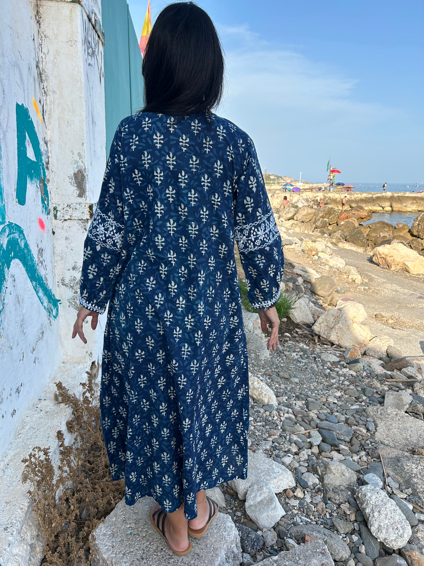 Organic embroidered dress