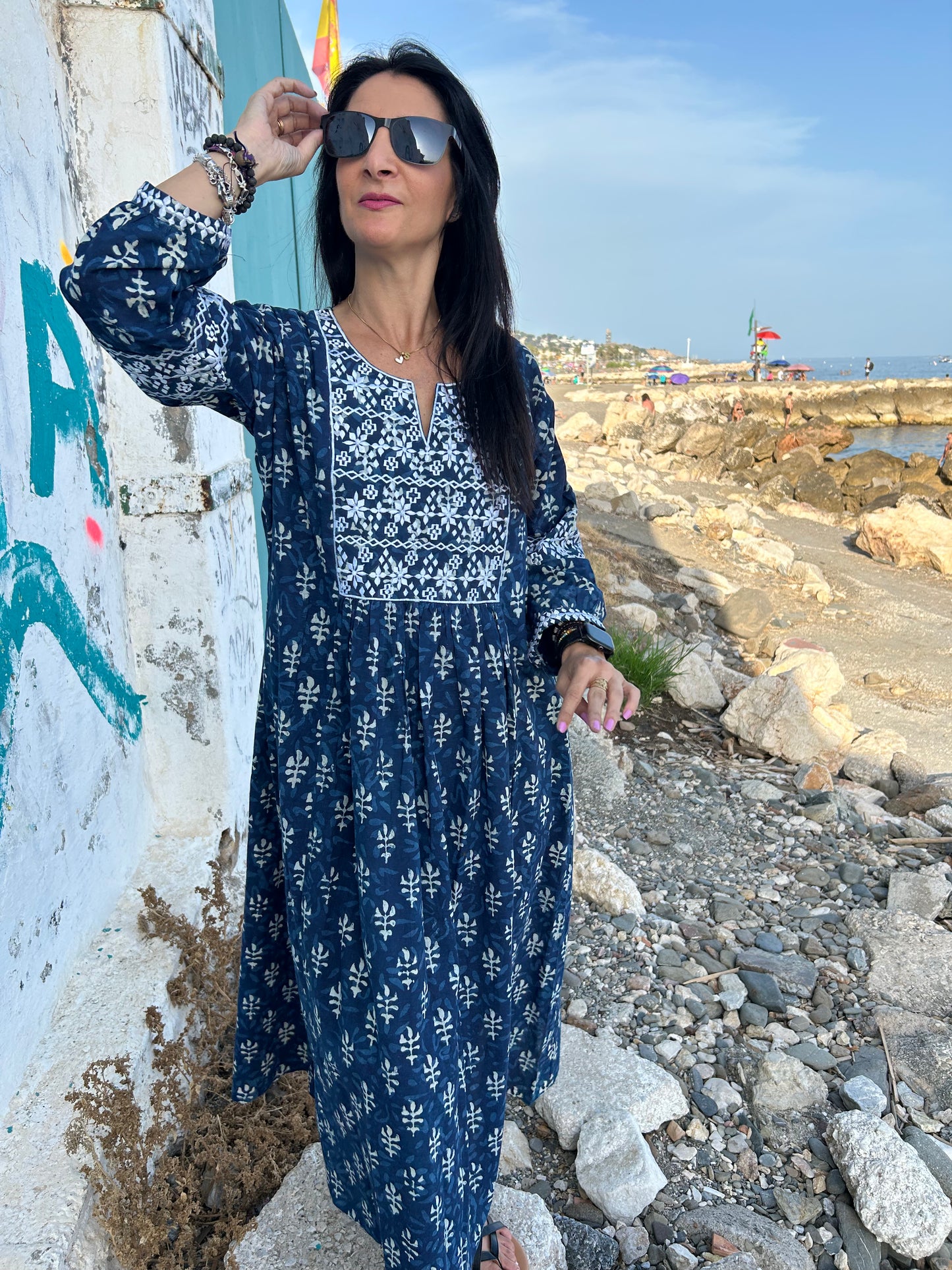 Organic embroidered dress