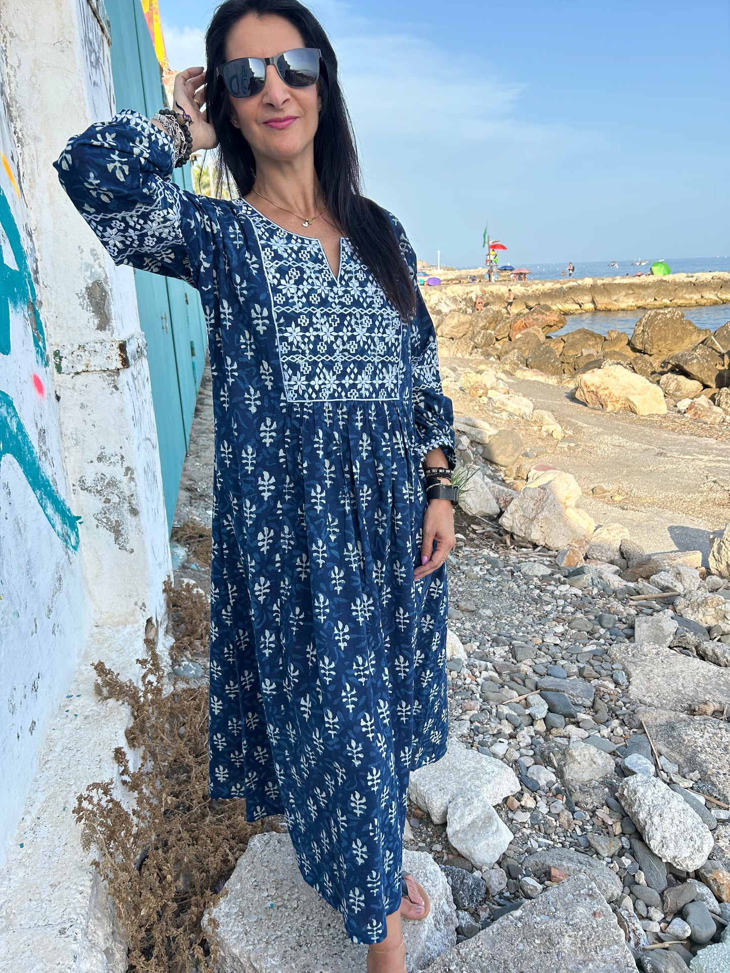 Organic embroidered dress