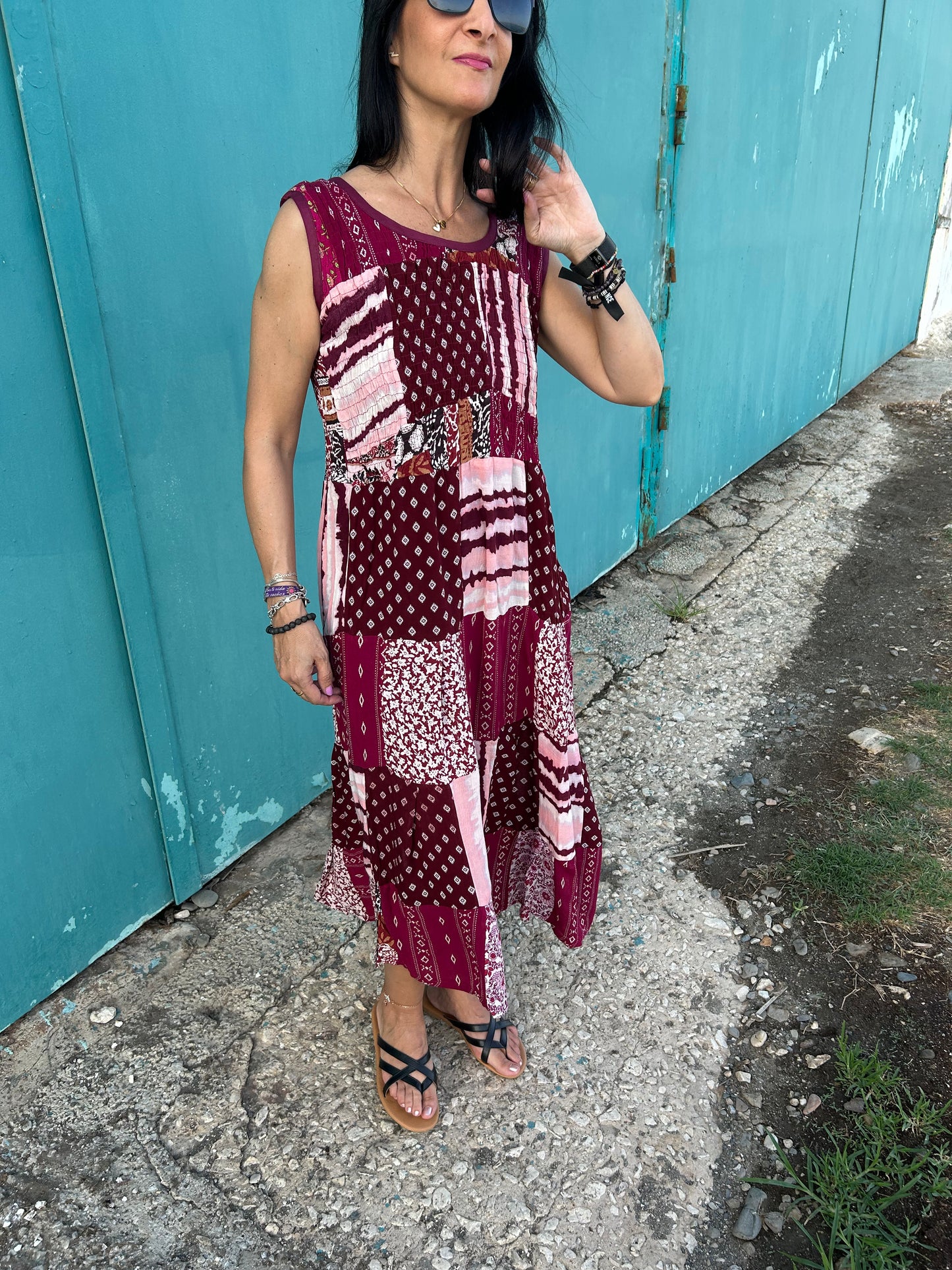 Patchwork Rayon dress