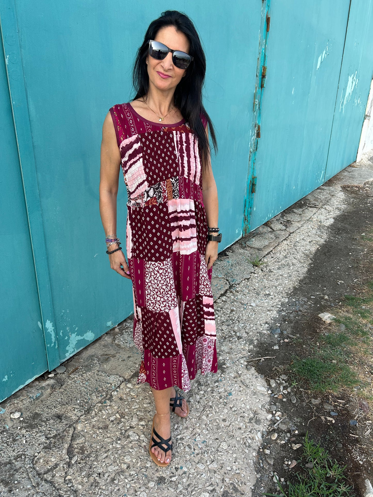 Patchwork Rayon dress