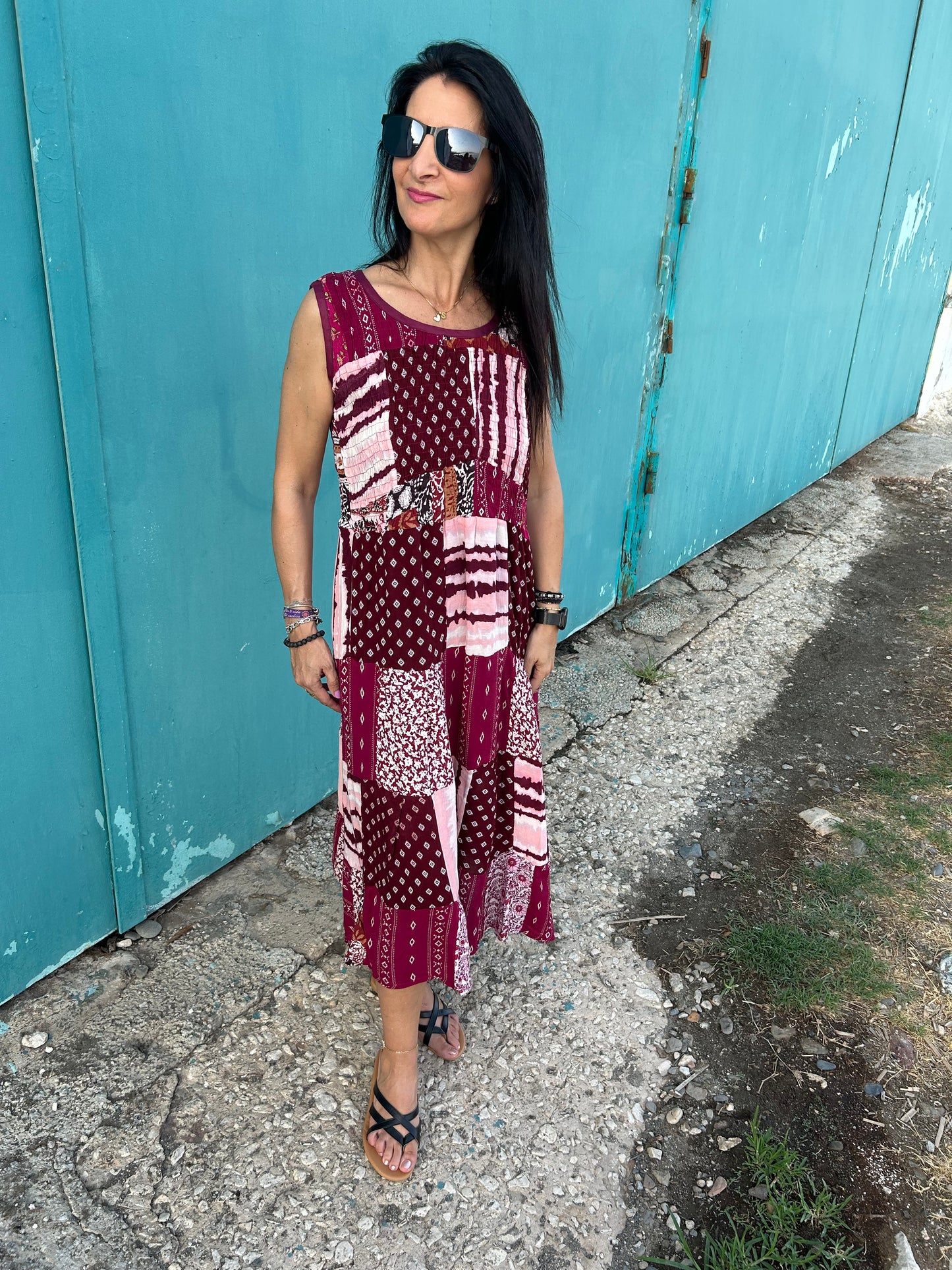 Patchwork Rayon dress