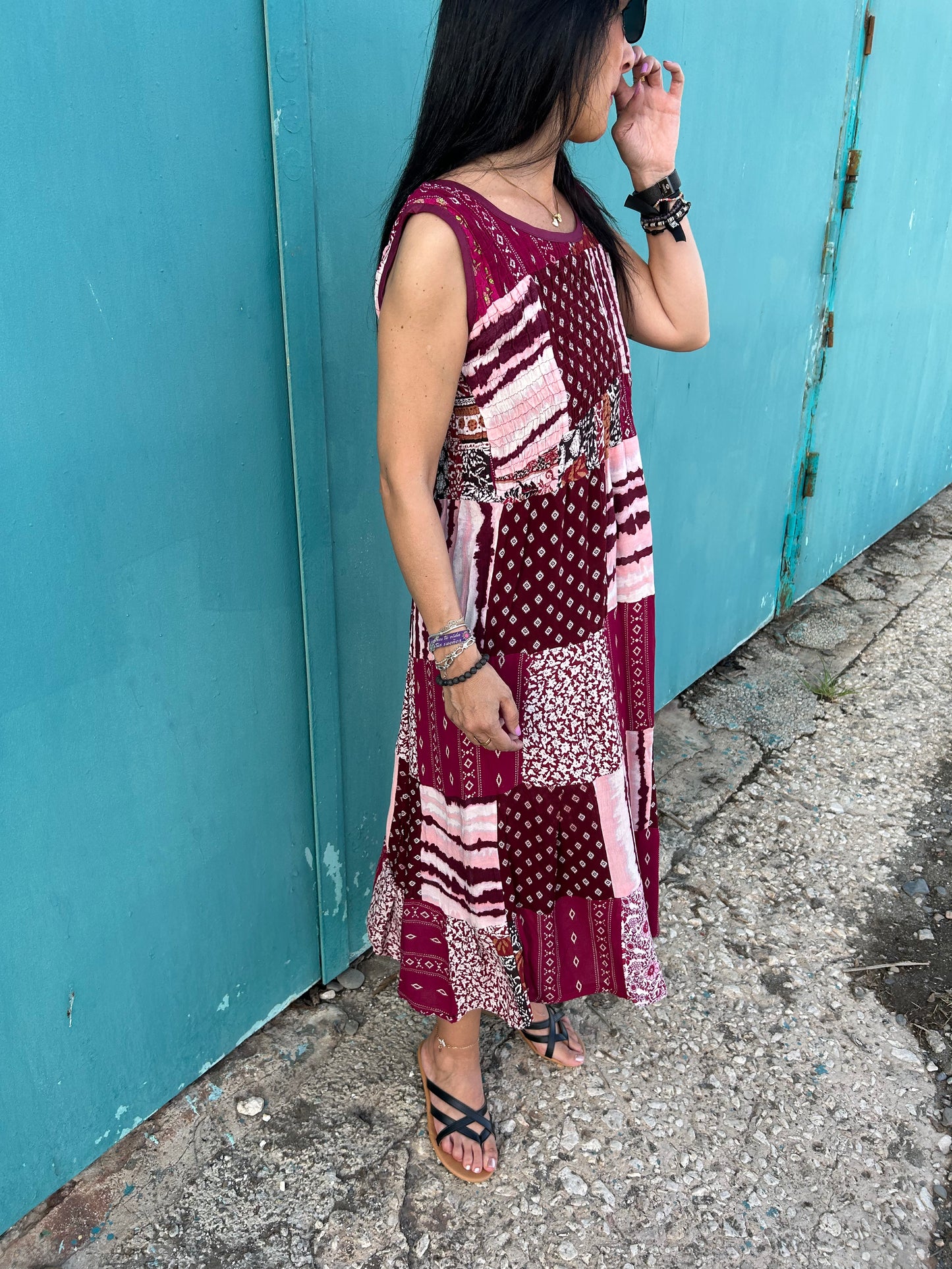 Patchwork Rayon dress